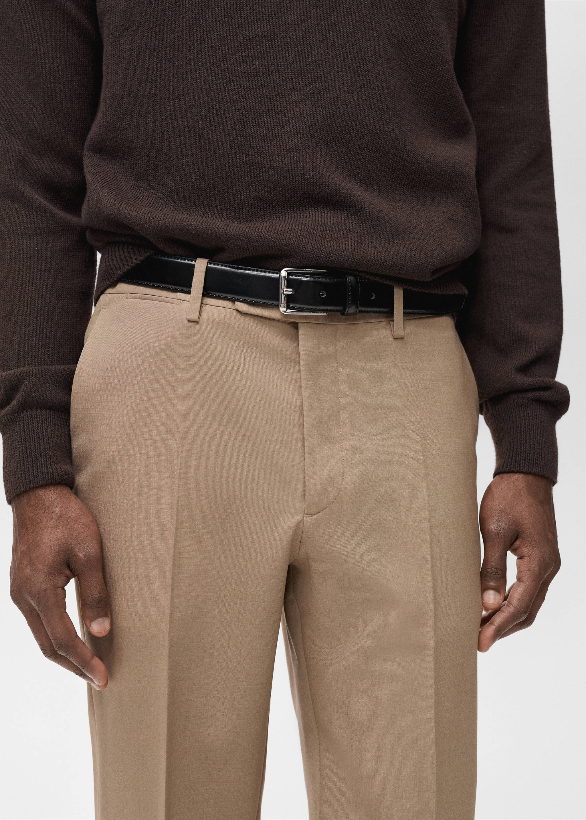 Turin 100% virgin wool suit trousers - Details of the article 1