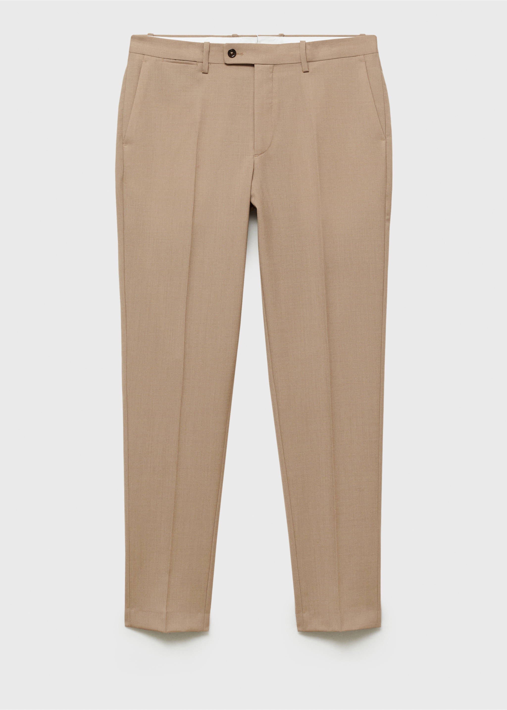 Turin 100% virgin wool suit trousers - Article without model, Beige. Ref: 87014400-00.