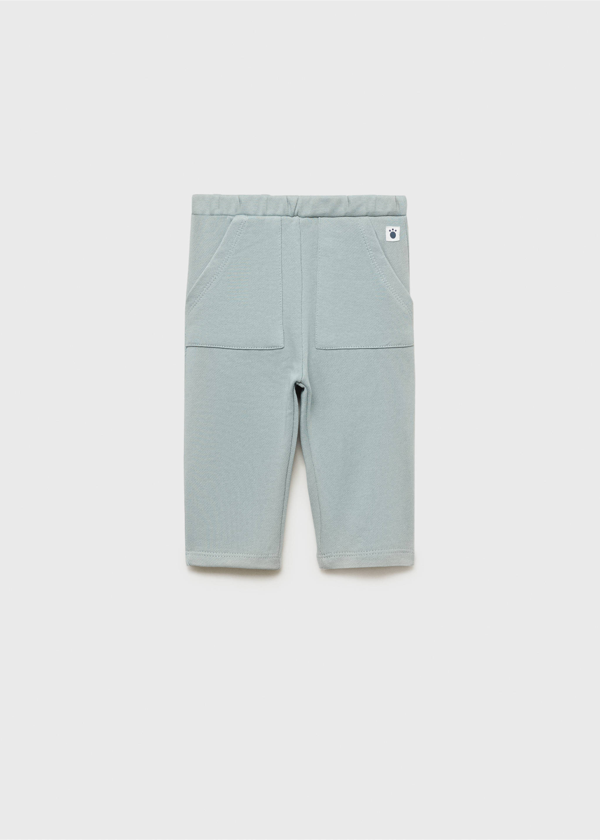 Knit jogger-style trousers - Article without model, Aqua Green. Ref: 87014403-00.