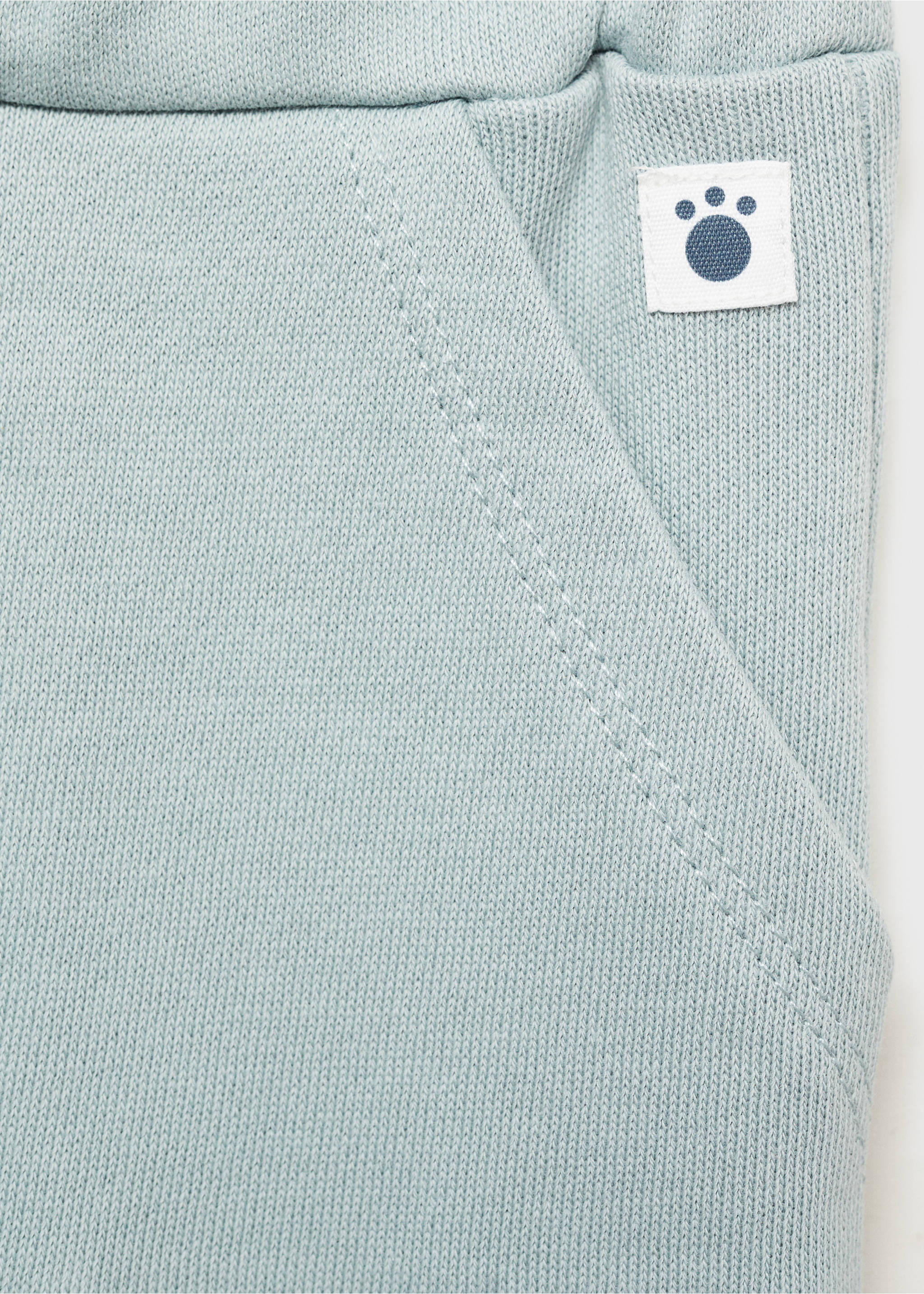Knit jogger-style trousers - Details of the article 8, Aqua Green. Ref: 87014403-00.
