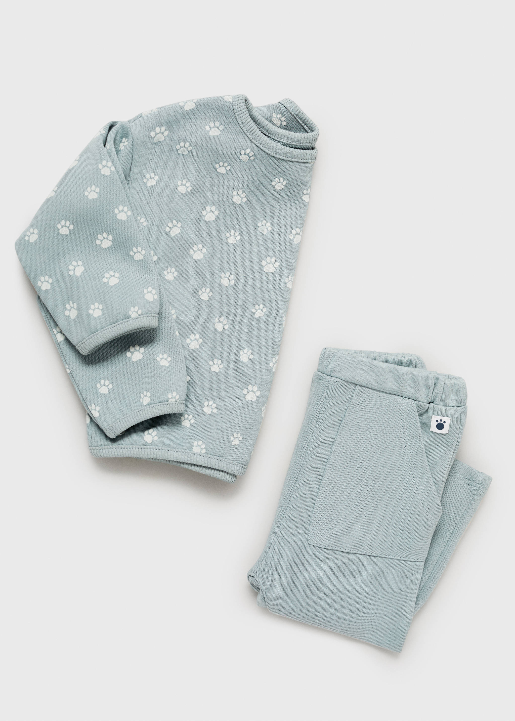 Knit jogger-style trousers - Details of the article 0, Aqua Green. Ref: 87014403-00.