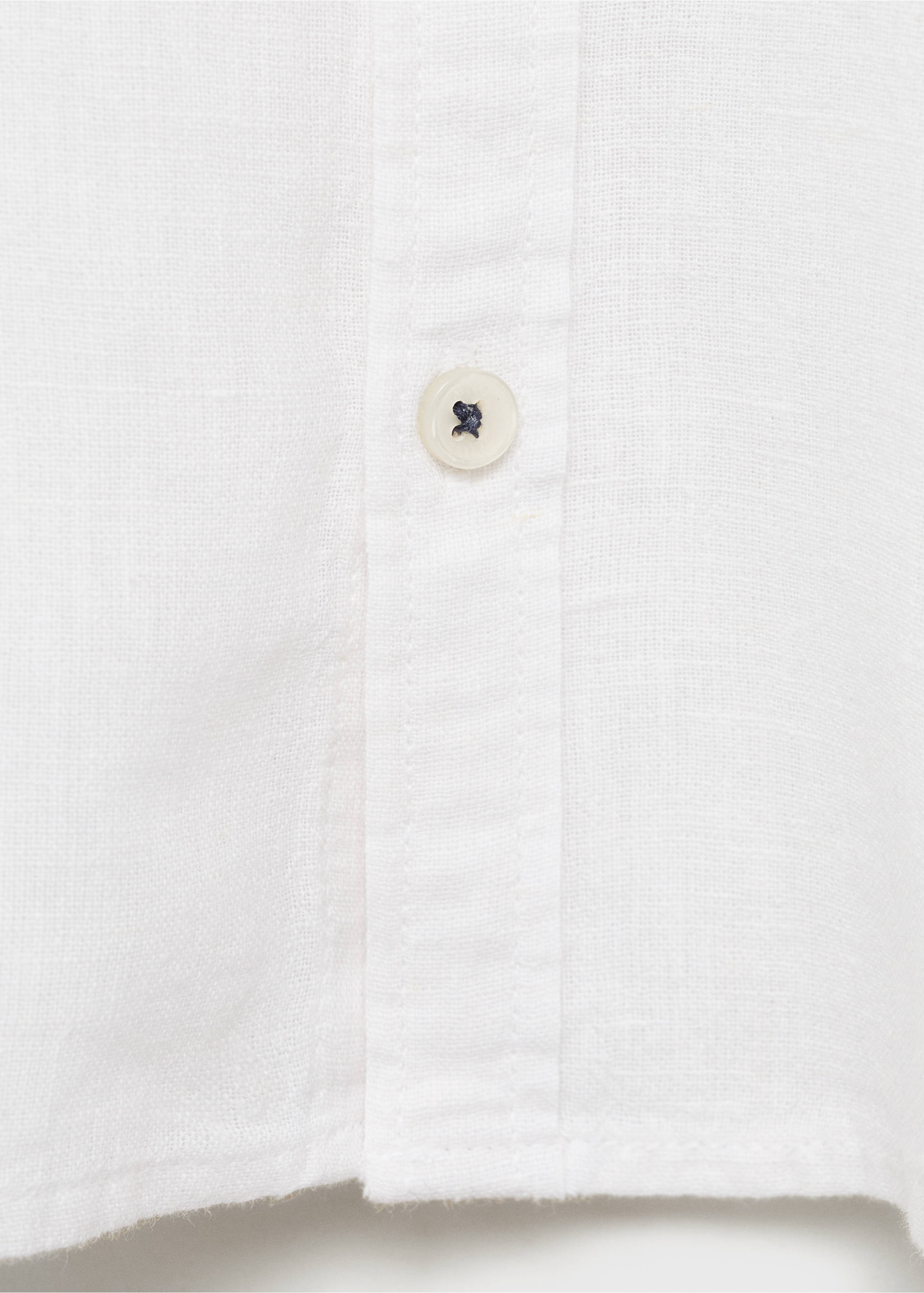 Camisa lino cuello mao - Detalle del artículo 8, Blanco. Ref: 87014405-00.