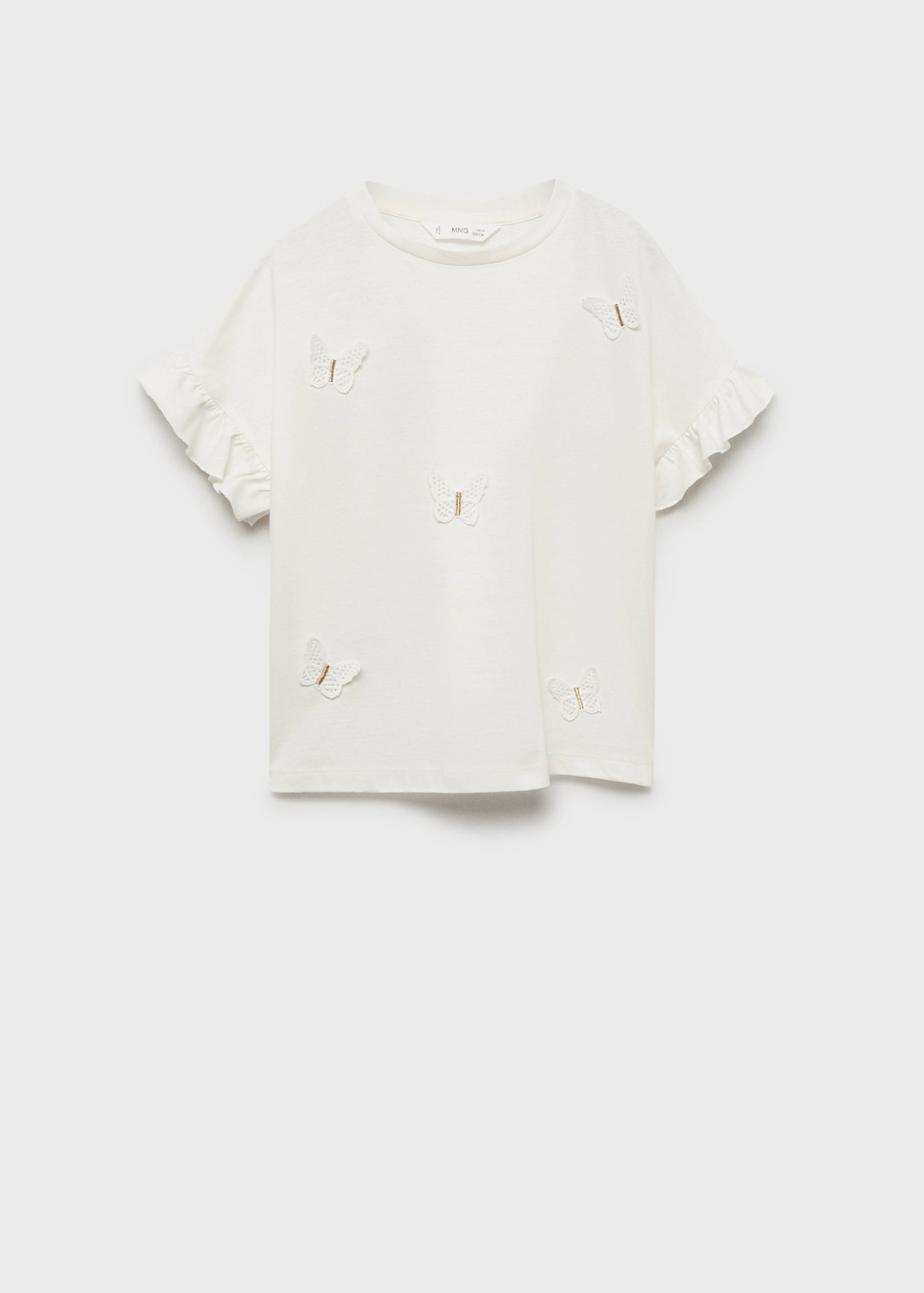 T-shirt med broderade fjärilar - Artikel utan modell