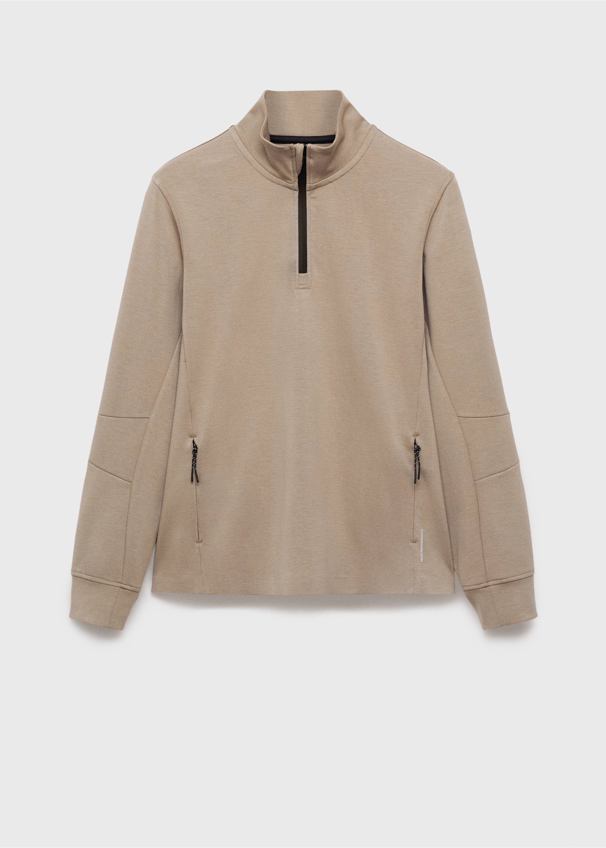 COOLMAX® zip-up sweatshirt - Article without model, Sand. Ref: 87014407-00.