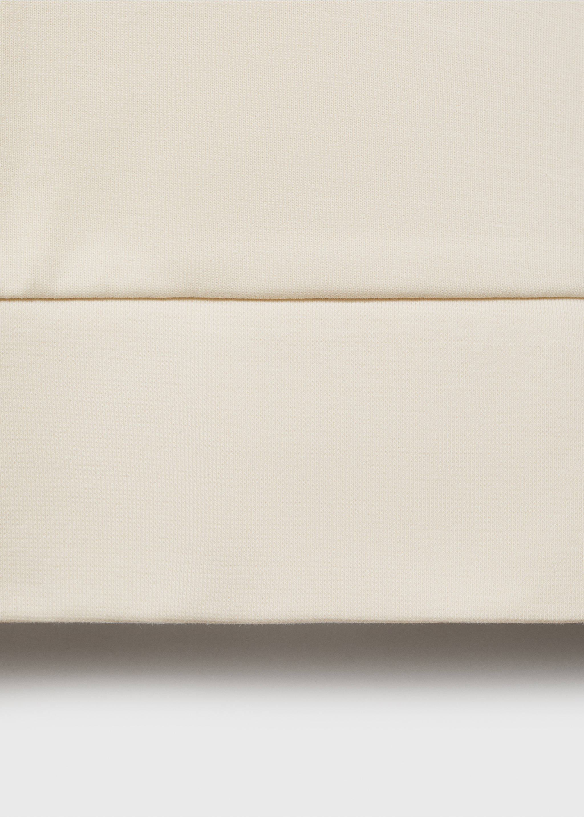 Sweatshirt i bomull med dragkedja och normal passform - Detaljer om artikeln 0, Benvit. Ref: 87014412-00.