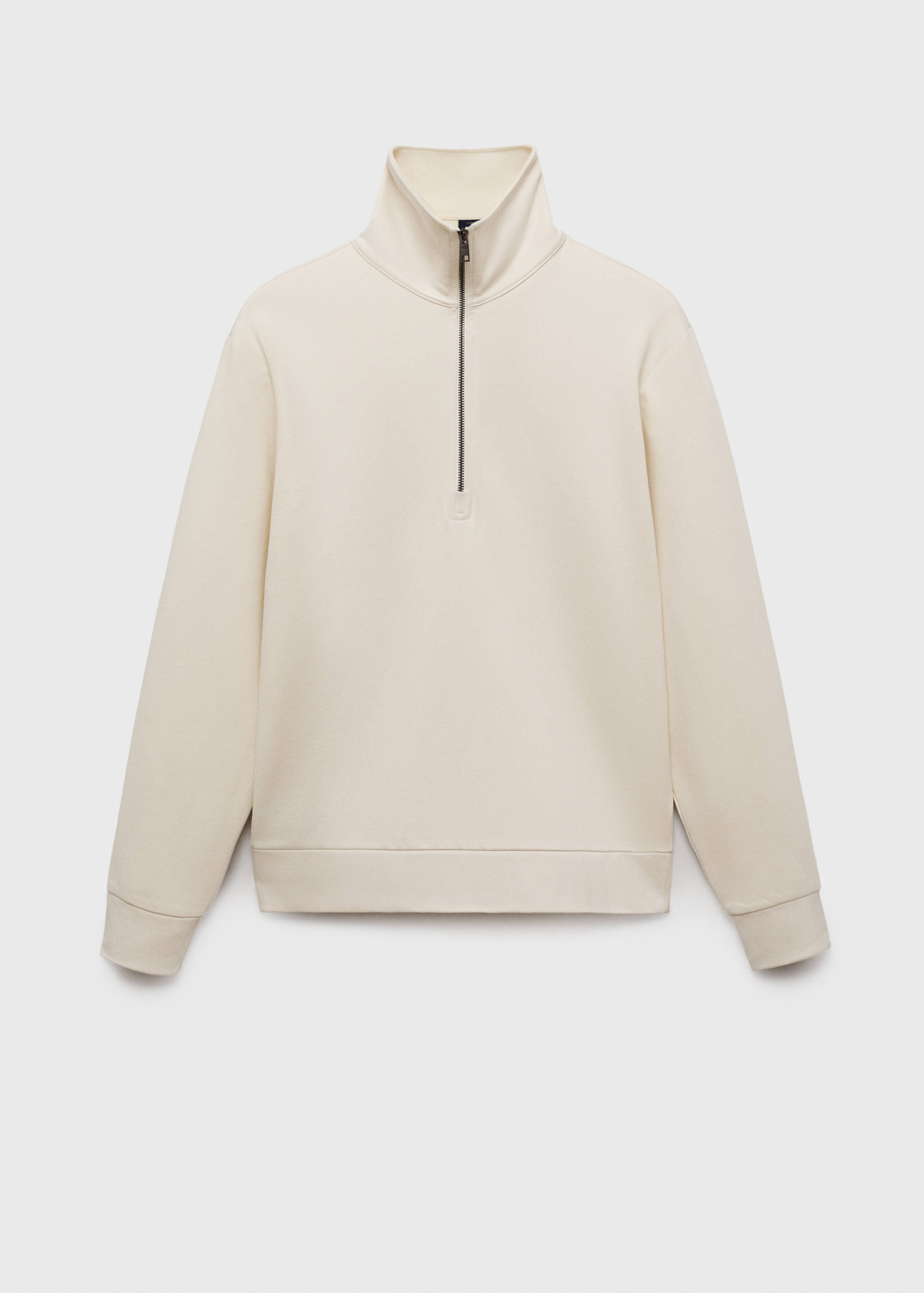 Katoenen regular-fit sweatshirt met rits - Artikel zonder model