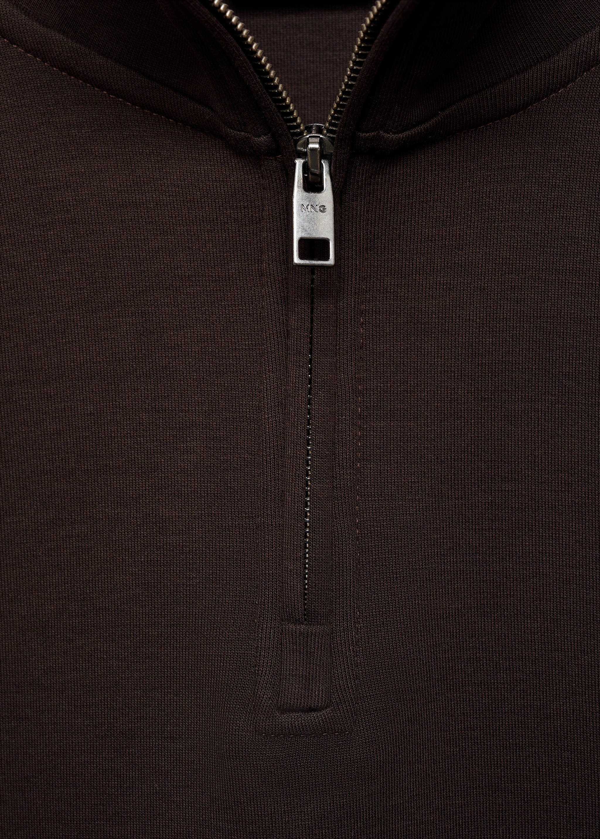 Regular-fit cotton sweatshirt with zipper - Details of the article 8