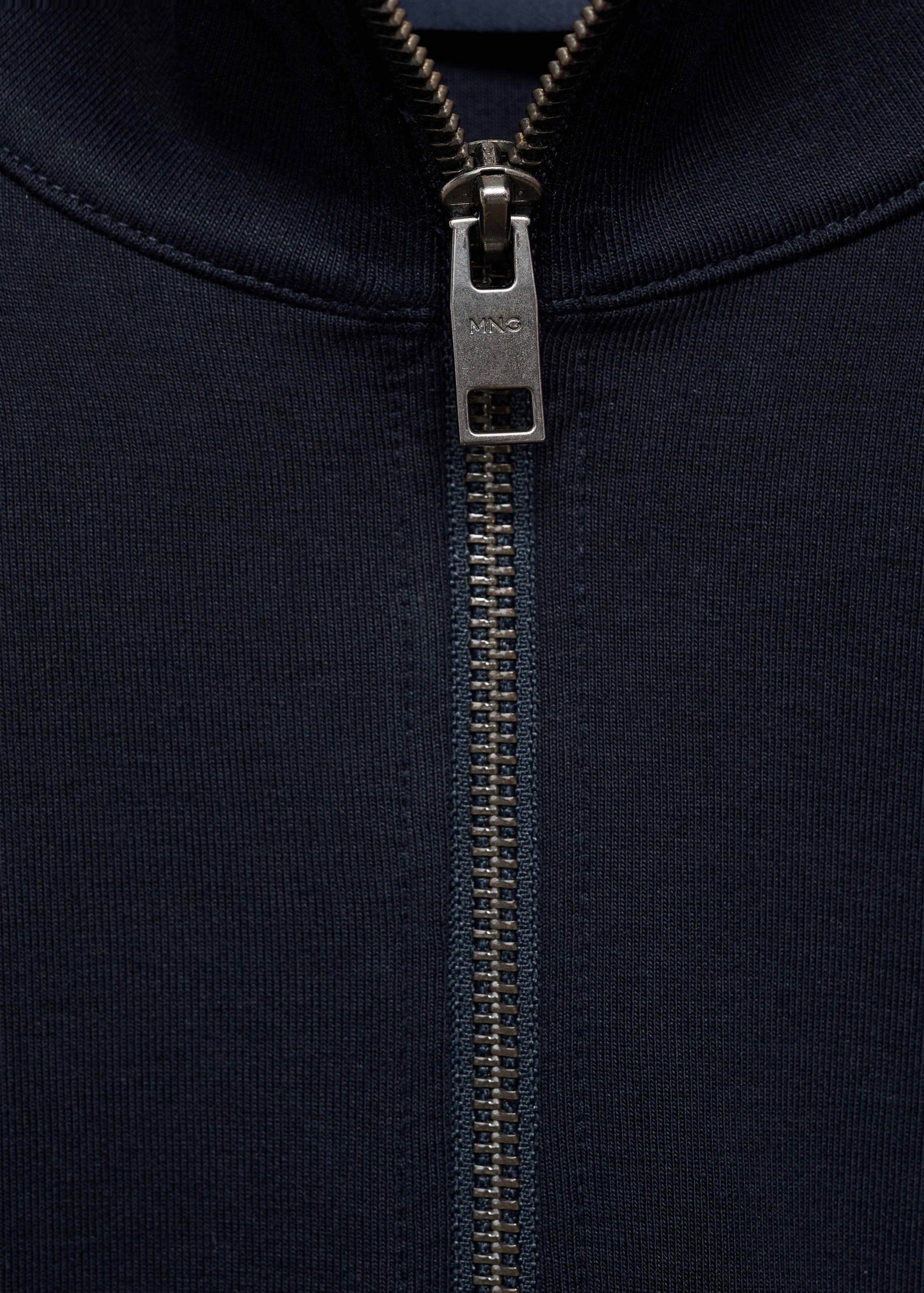 Regular-fit cotton sweatshirt with zipper - Details of the article 8