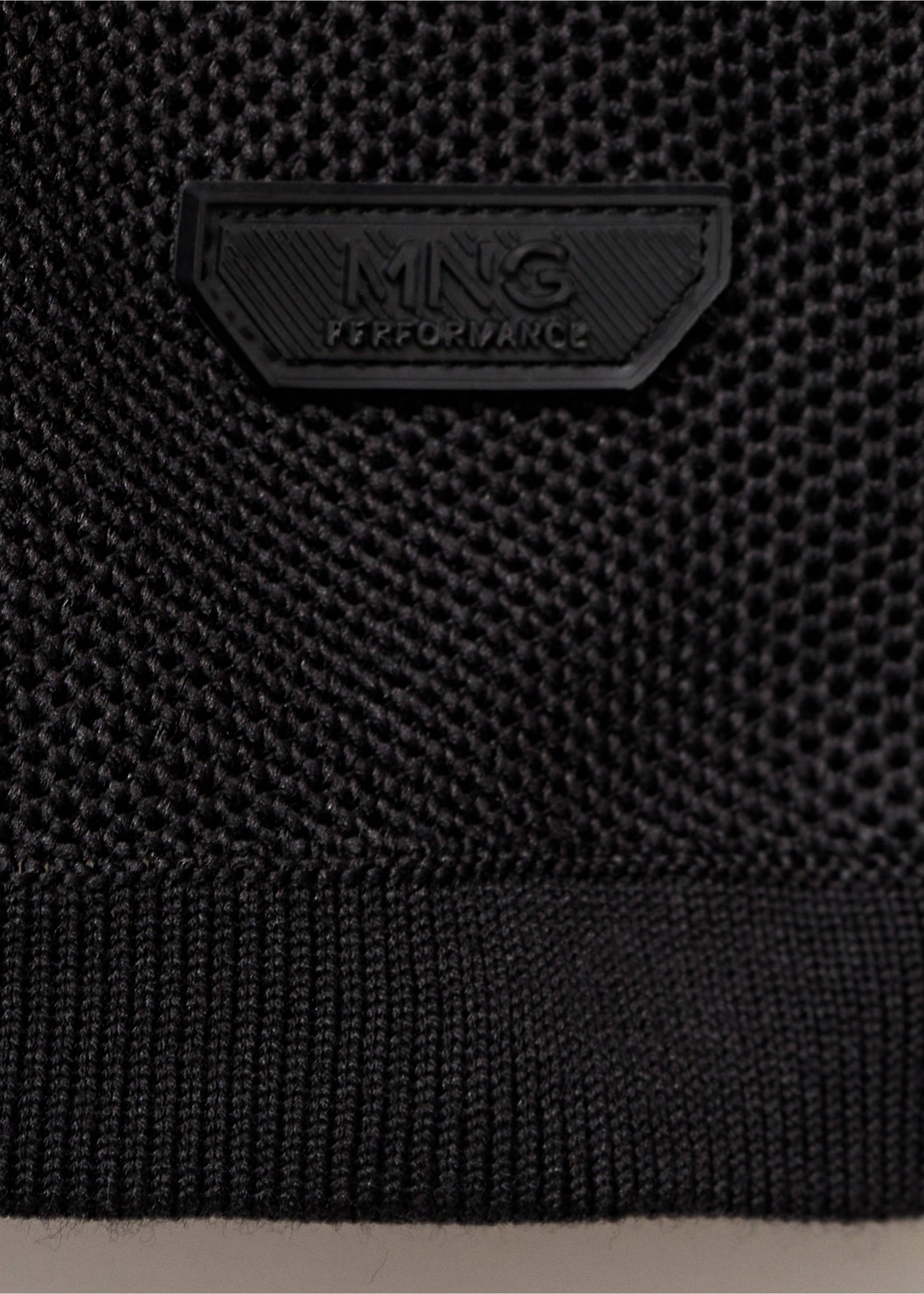 Polo shirt with COOLMAX® technology structure - Details of the article 0, Black. Ref: 87014413-00.