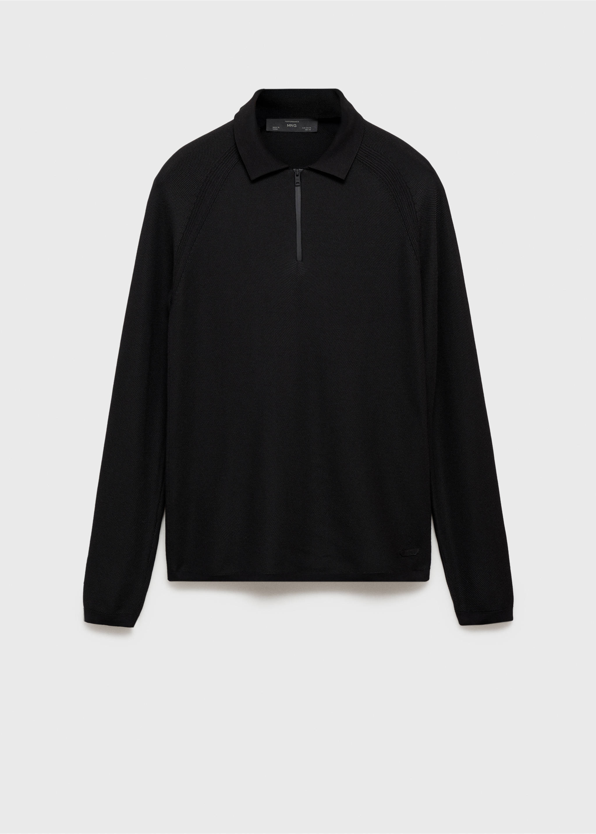 Polo shirt with COOLMAX® technology structure - Article without model, Black. Ref: 87014413-00.