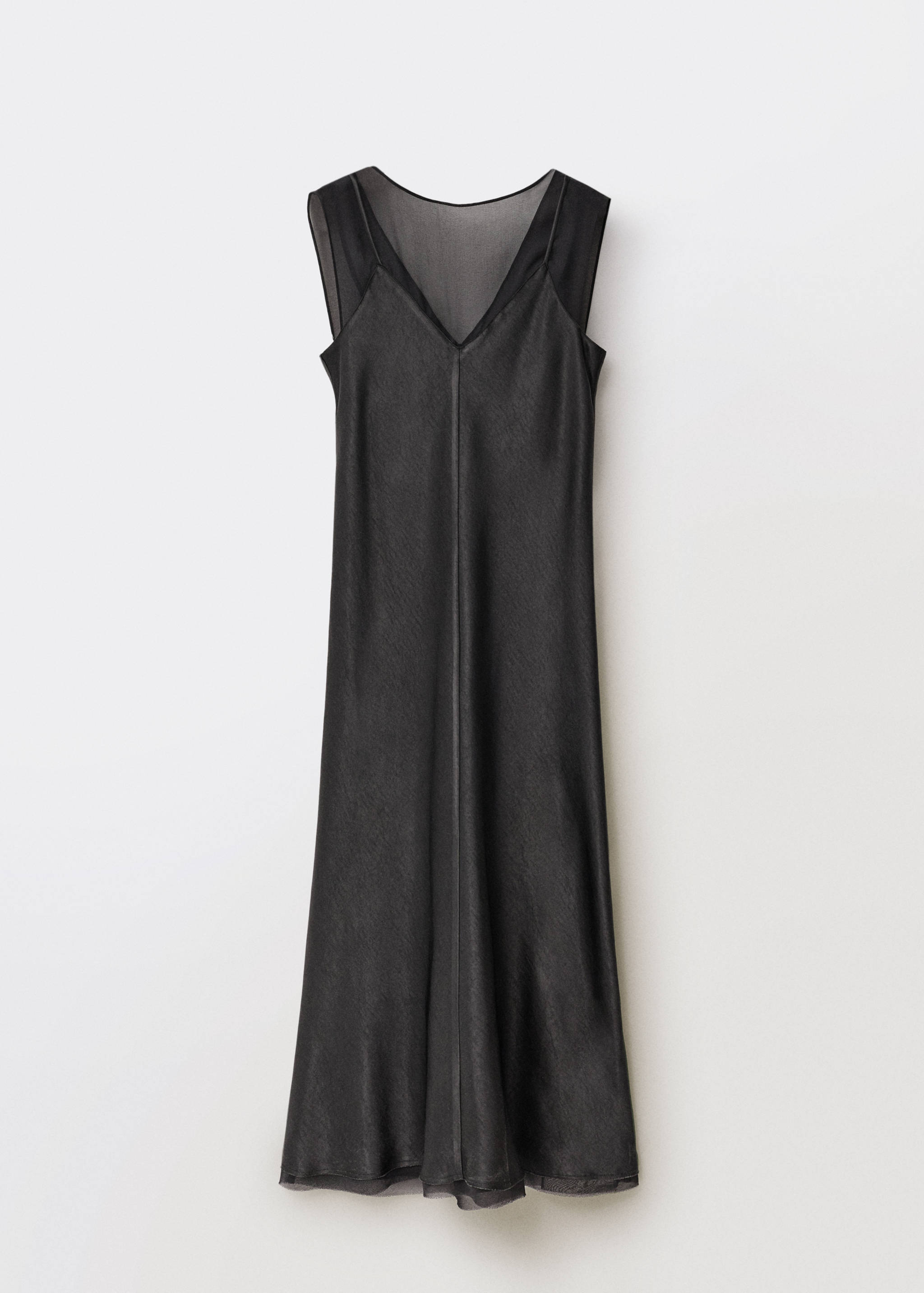 Contrasting satin dress - Article without model