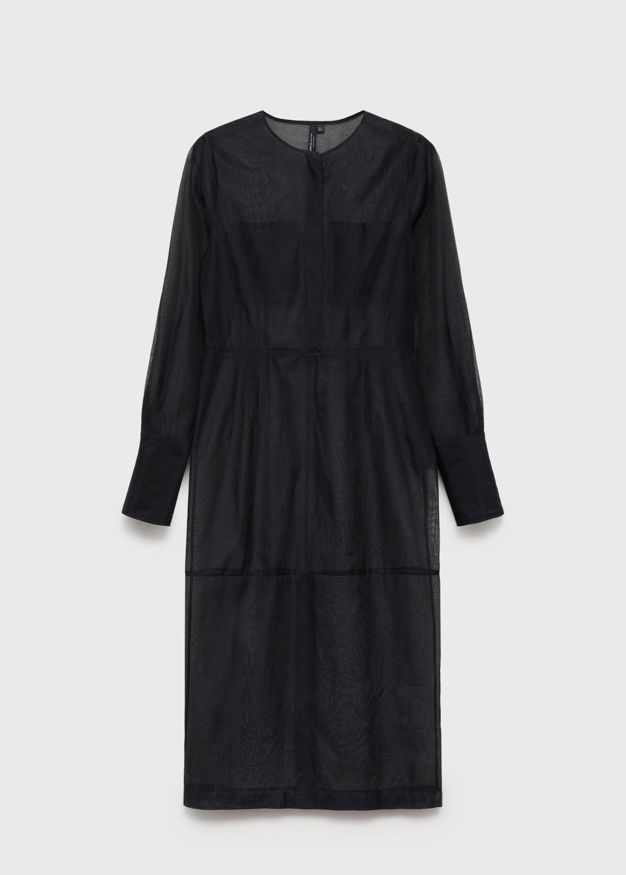 Halbdurchsichtiges Midikleid aus Seidengemisch - Artikel ohne Model