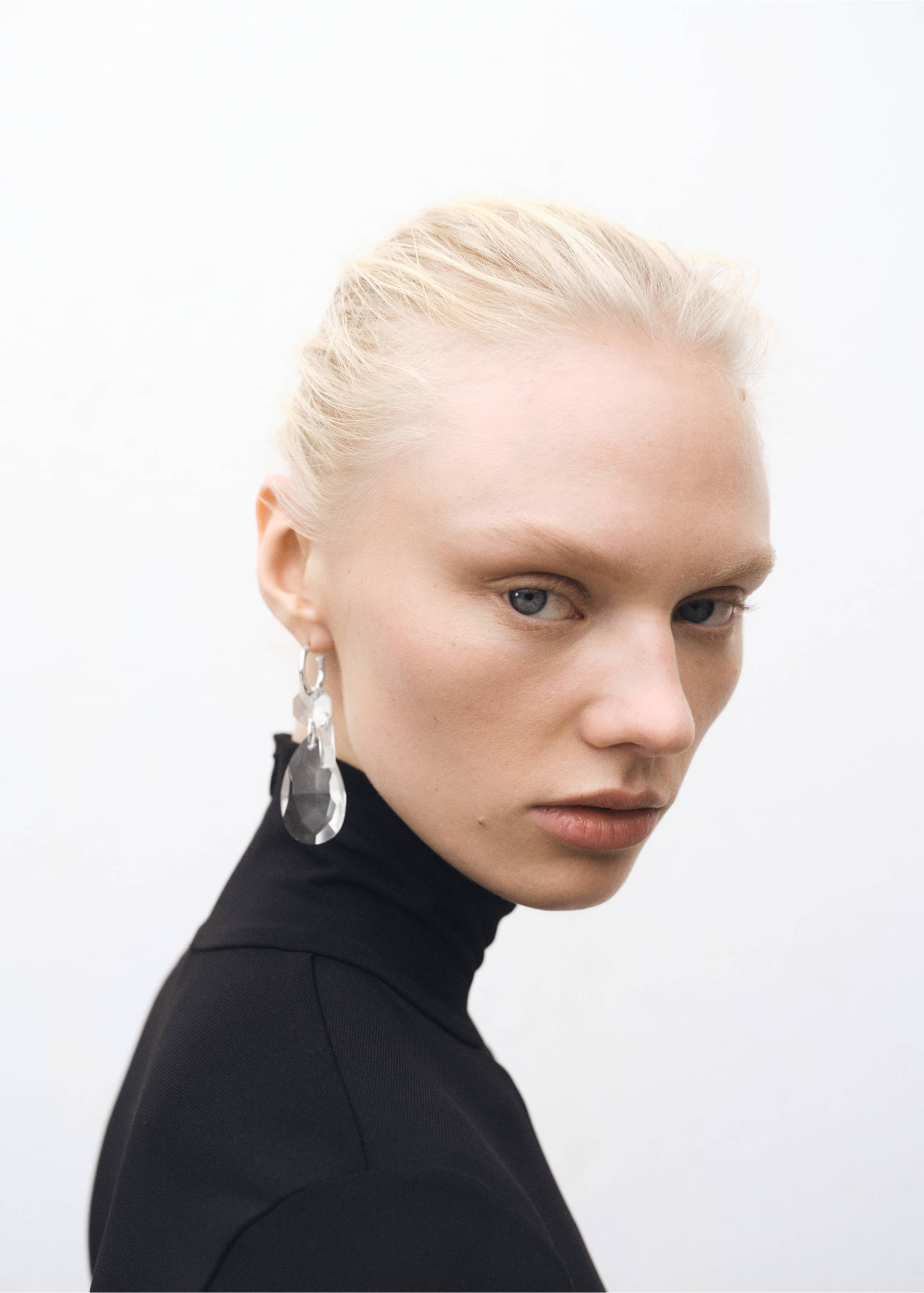 Strass-Ohrhänger - Allgemeine Ansicht, Silber. Ref: 87014429-00.