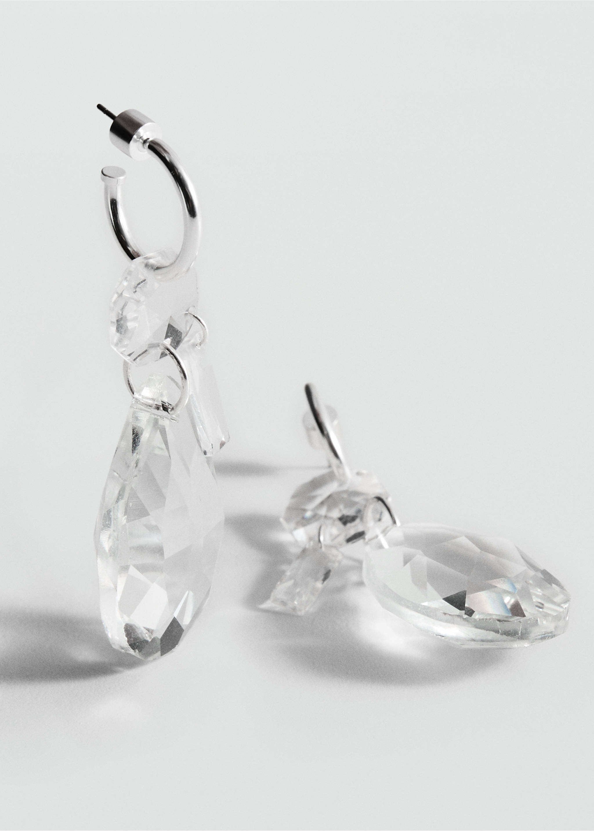 Strass-Ohrhänger - Mittlere Ansicht, Silber. Ref: 87014429-00.