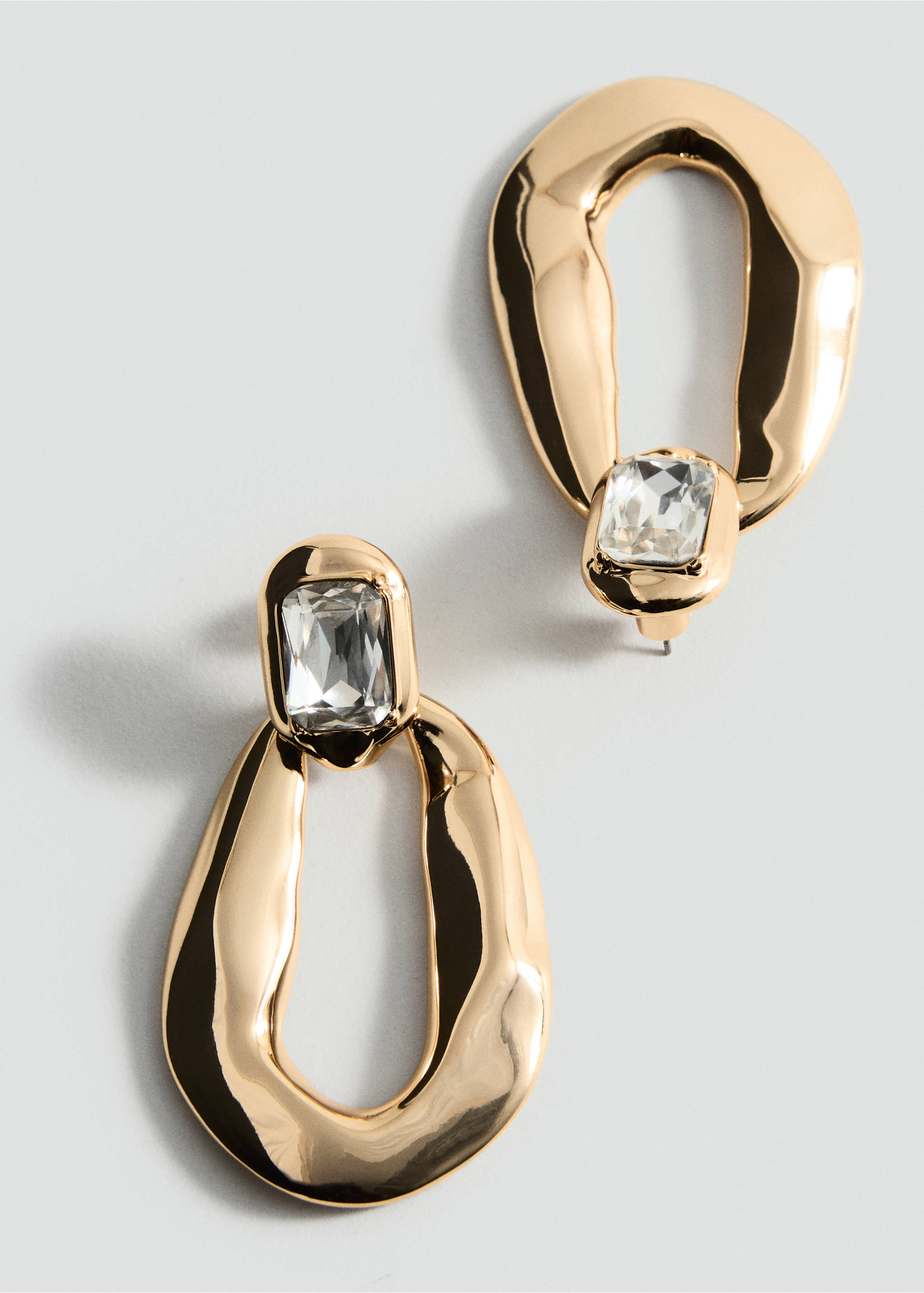 Stone pendant earrings - Details of the article 1, Gold. Ref: 87014430-00.