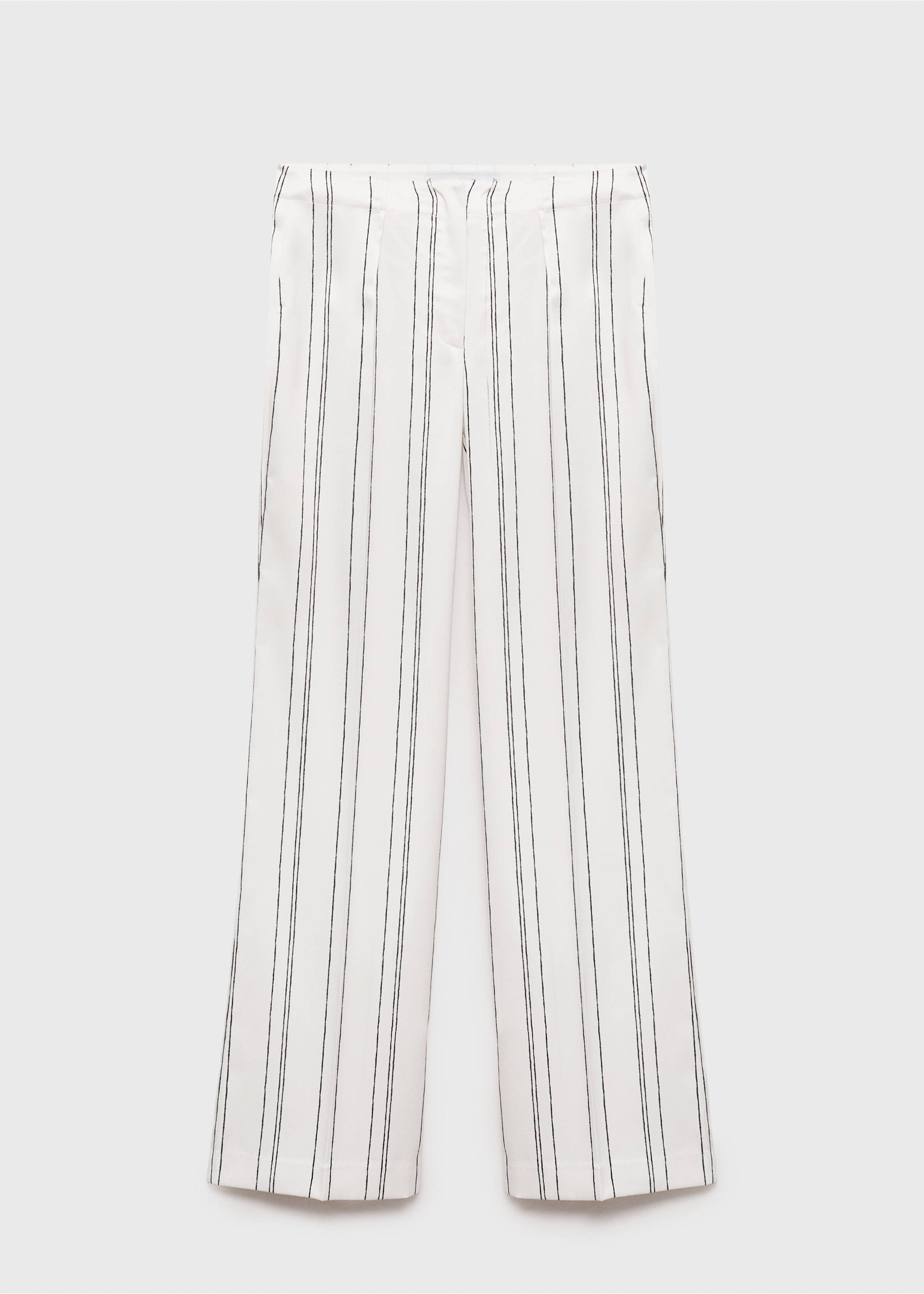 Prugaste hlače ravnog kroja - Artikl bez modela, Bijela. Ref: 87014781-00.
