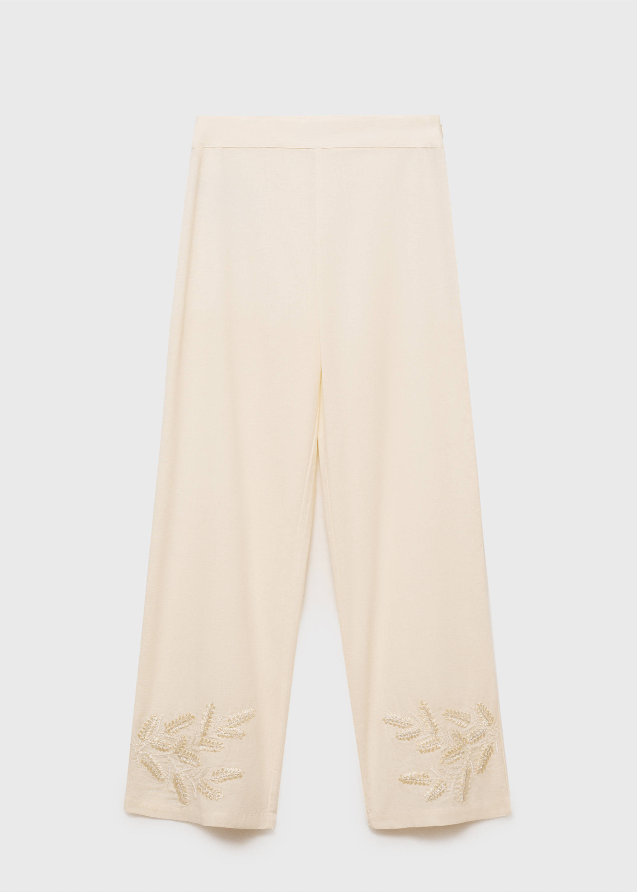 Embroidered straight-fit trousers - Article without model, Off White. Ref: 87014784-00.