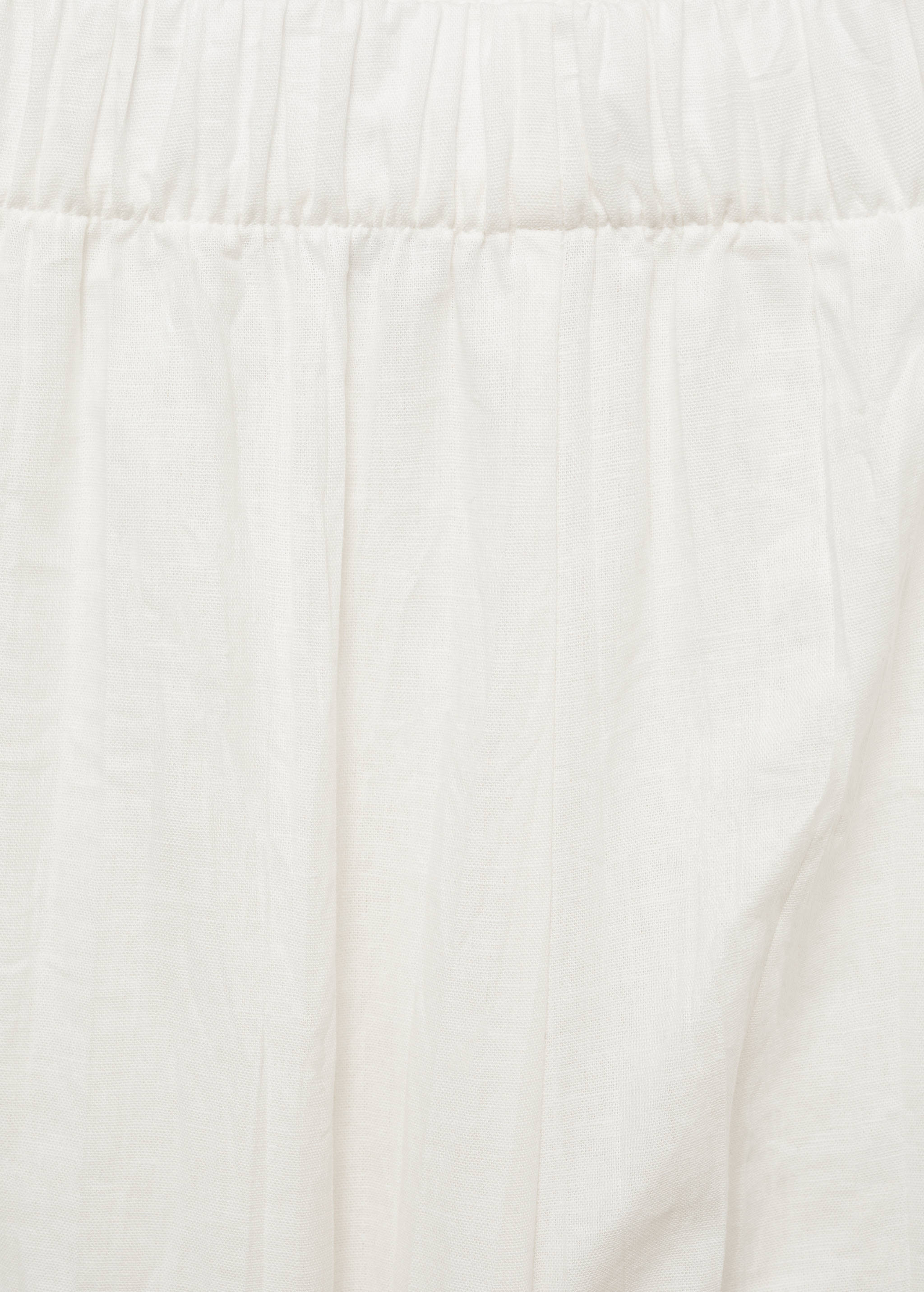 Pantalón traje culotte mezcla lino - Detalle del artículo 8