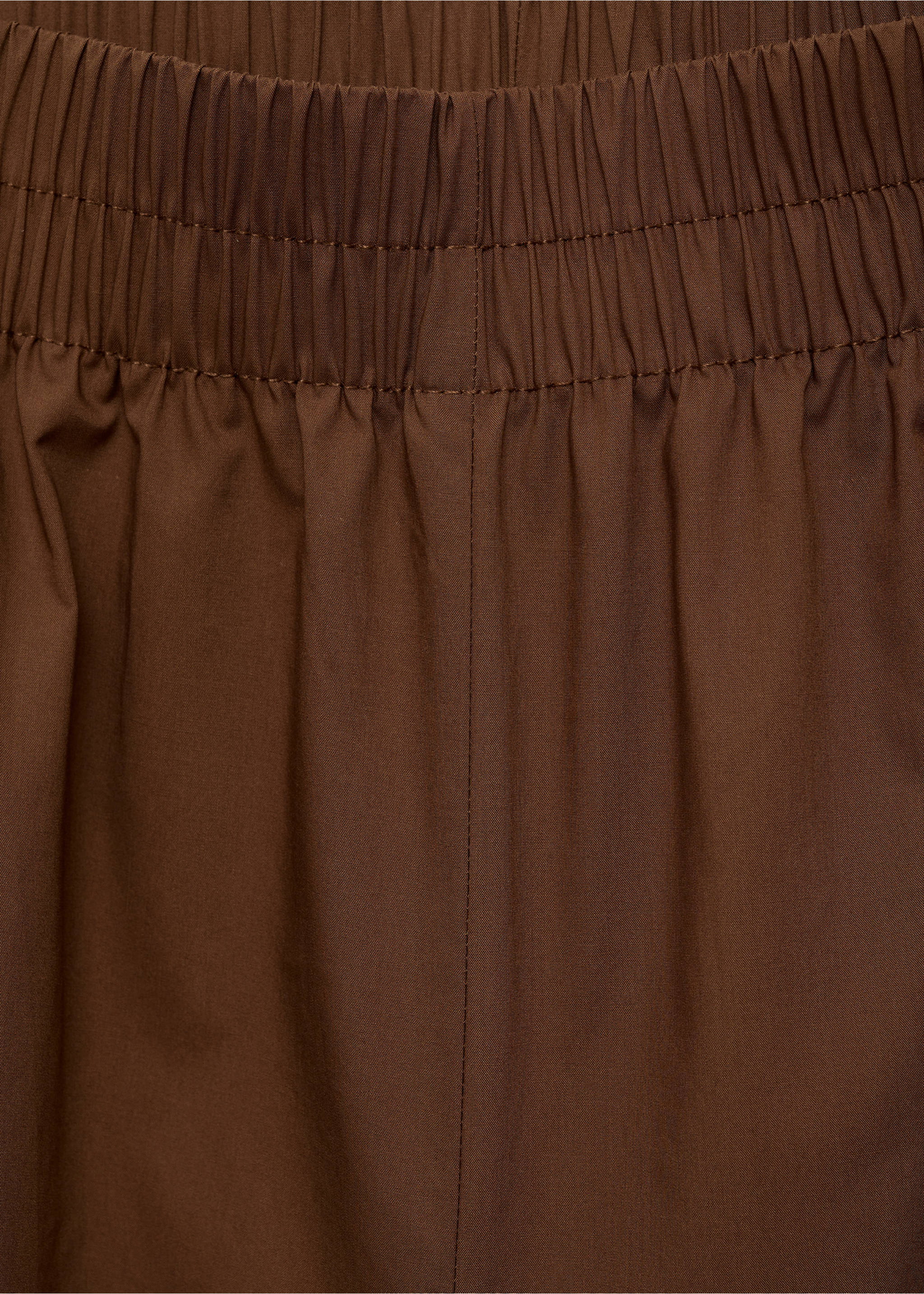 Cotton culotte trousers - Details of the article 8, Brown. Ref: 87014787-00.