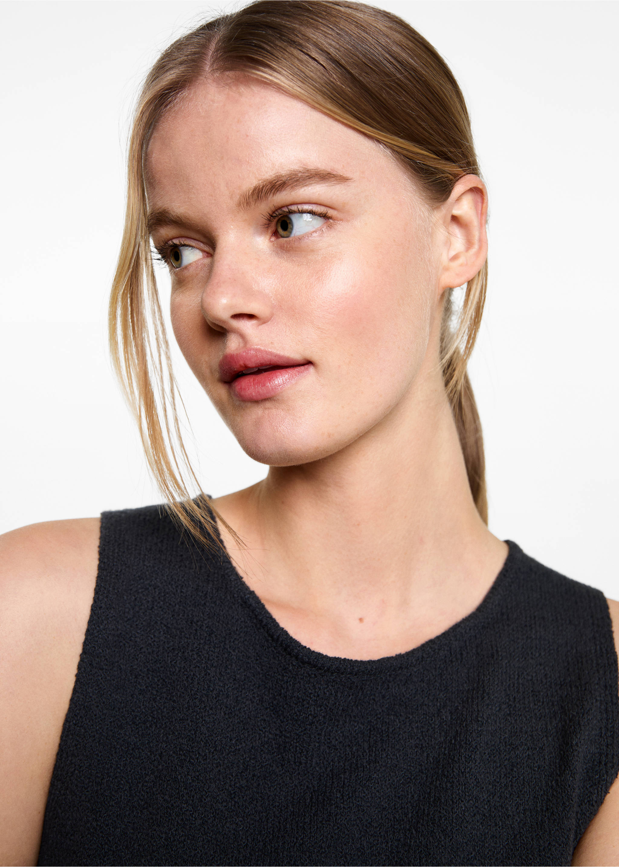 Crop-Stricktop - Detail des Artikels 1, Dunkles Marineblau. Ref: 87014789-00.