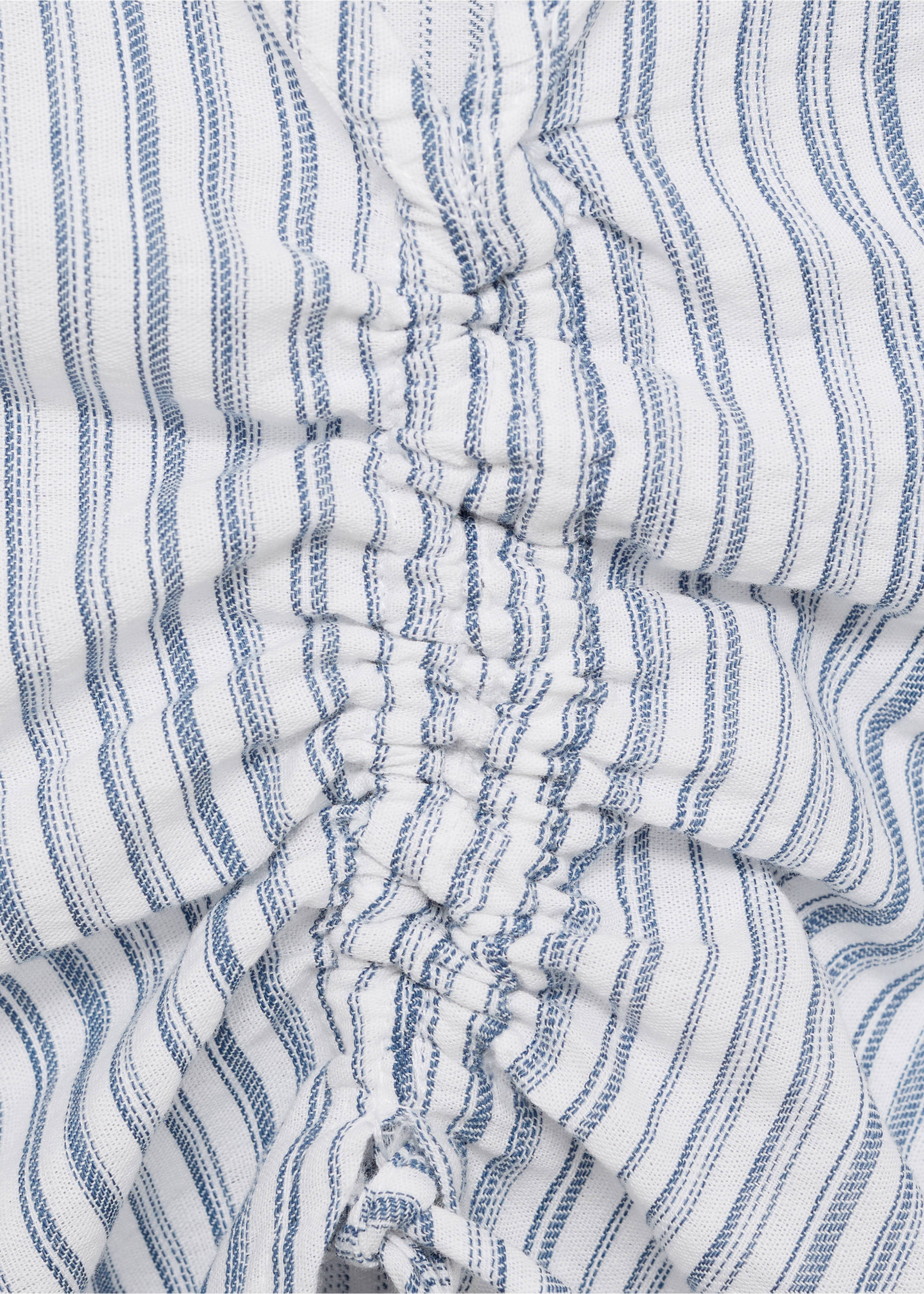 Ruched detail blouse - Details of the article 0, Sky Blue. Ref: 87014791-00.