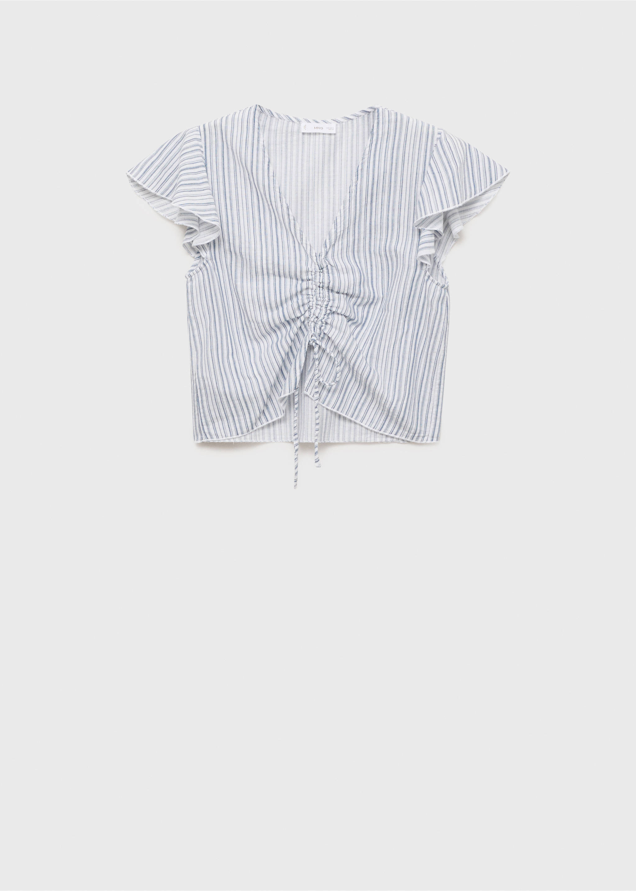 Ruched detail blouse - Article without model, Sky Blue. Ref: 87014791-00.