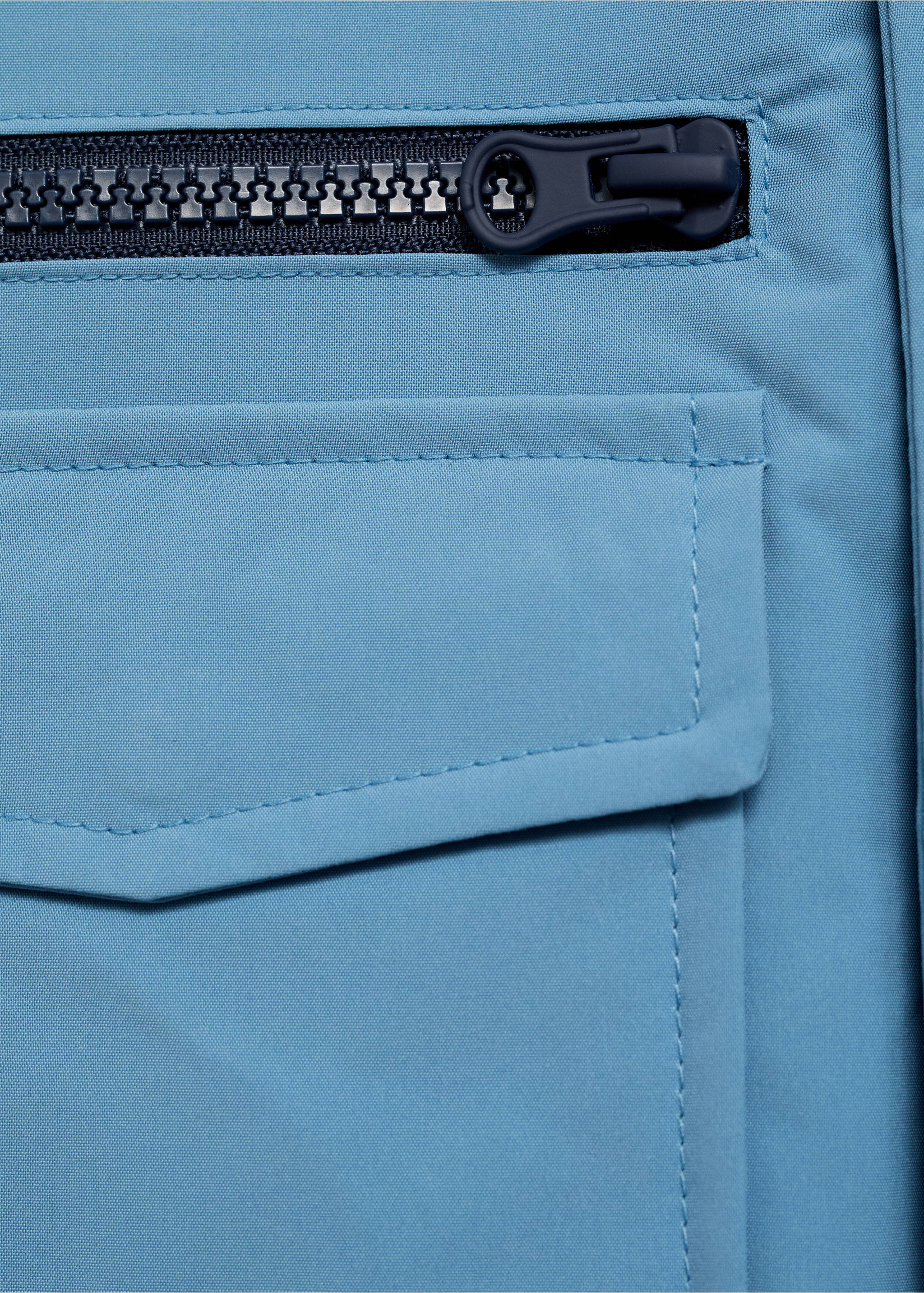 Parka imperméable, intérieur matelassé - Détail de l'article 8, Bleu. Ref: 87014792-00.