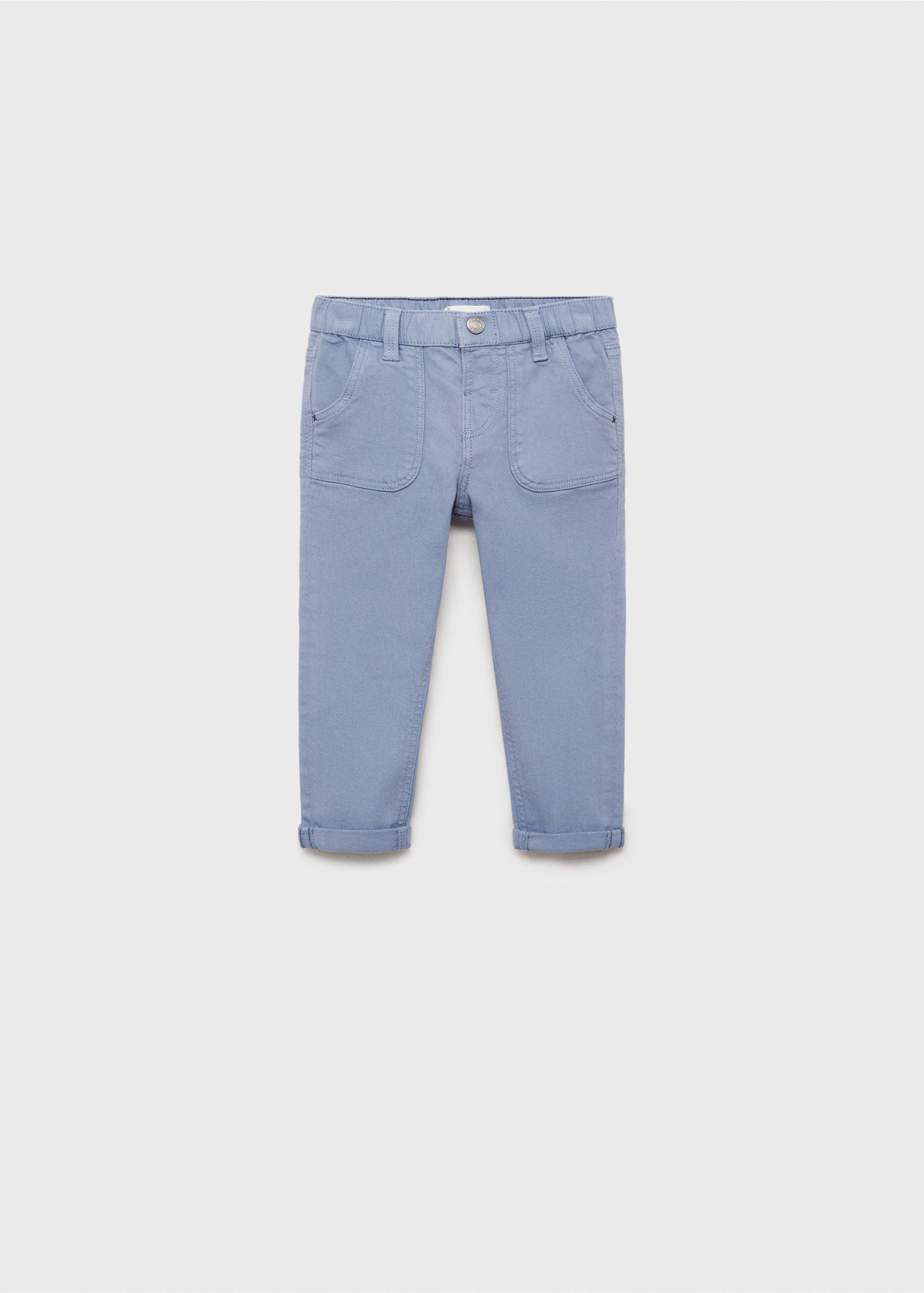 Skinny cotton trousers - Article without model, Blue. Ref: 87014793-00.