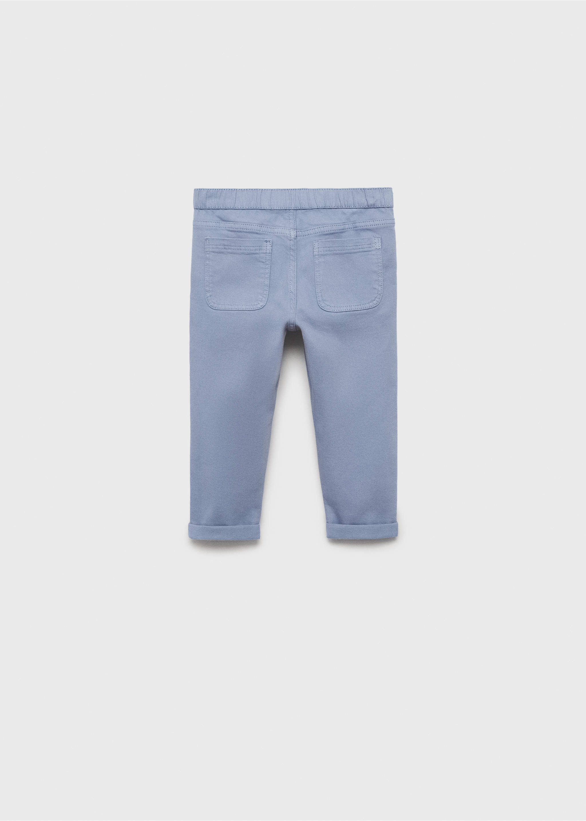Skinny cotton trousers - Reverse of the article, Blue. Ref: 87014793-00.