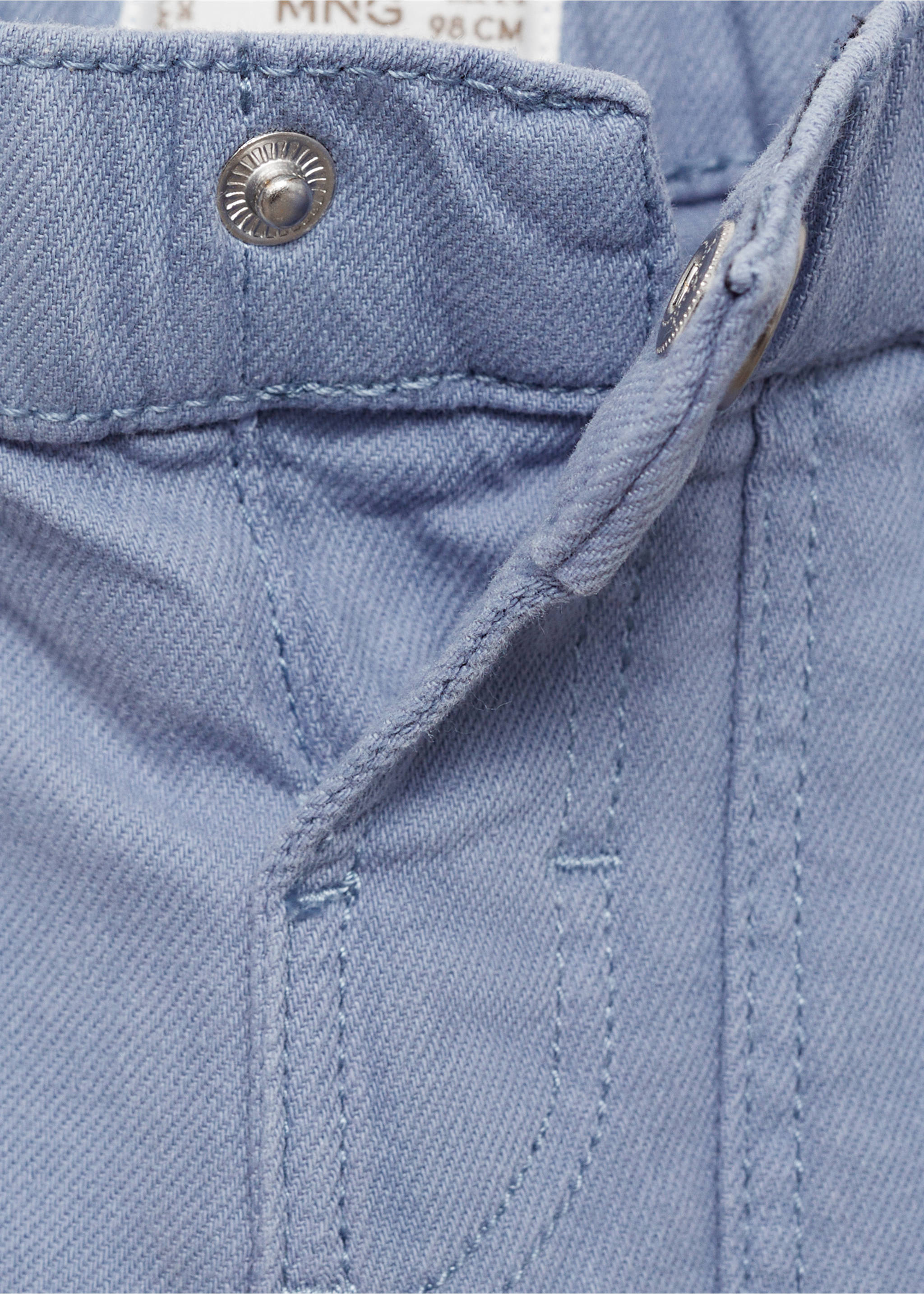 Skinny cotton trousers - Details of the article 8, Blue. Ref: 87014793-00.