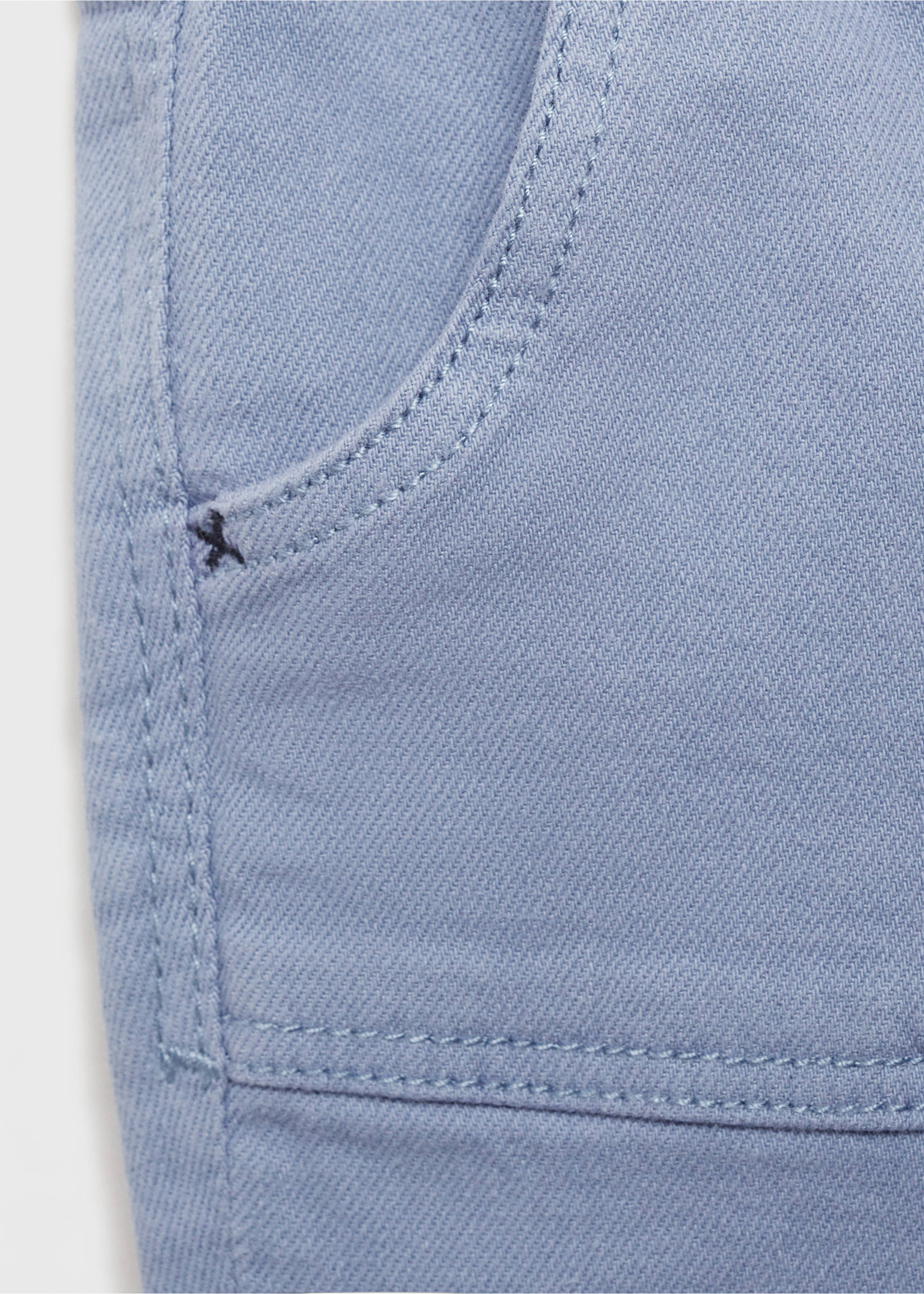 Skinny cotton trousers - Details of the article 0, Blue. Ref: 87014793-00.