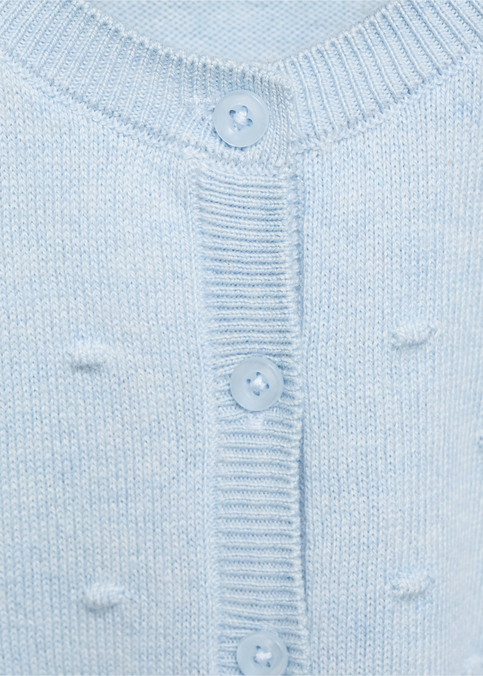 Cardigan maille brodé - Détail de l'article 8, Bleu ciel. Ref: 87014794-00.