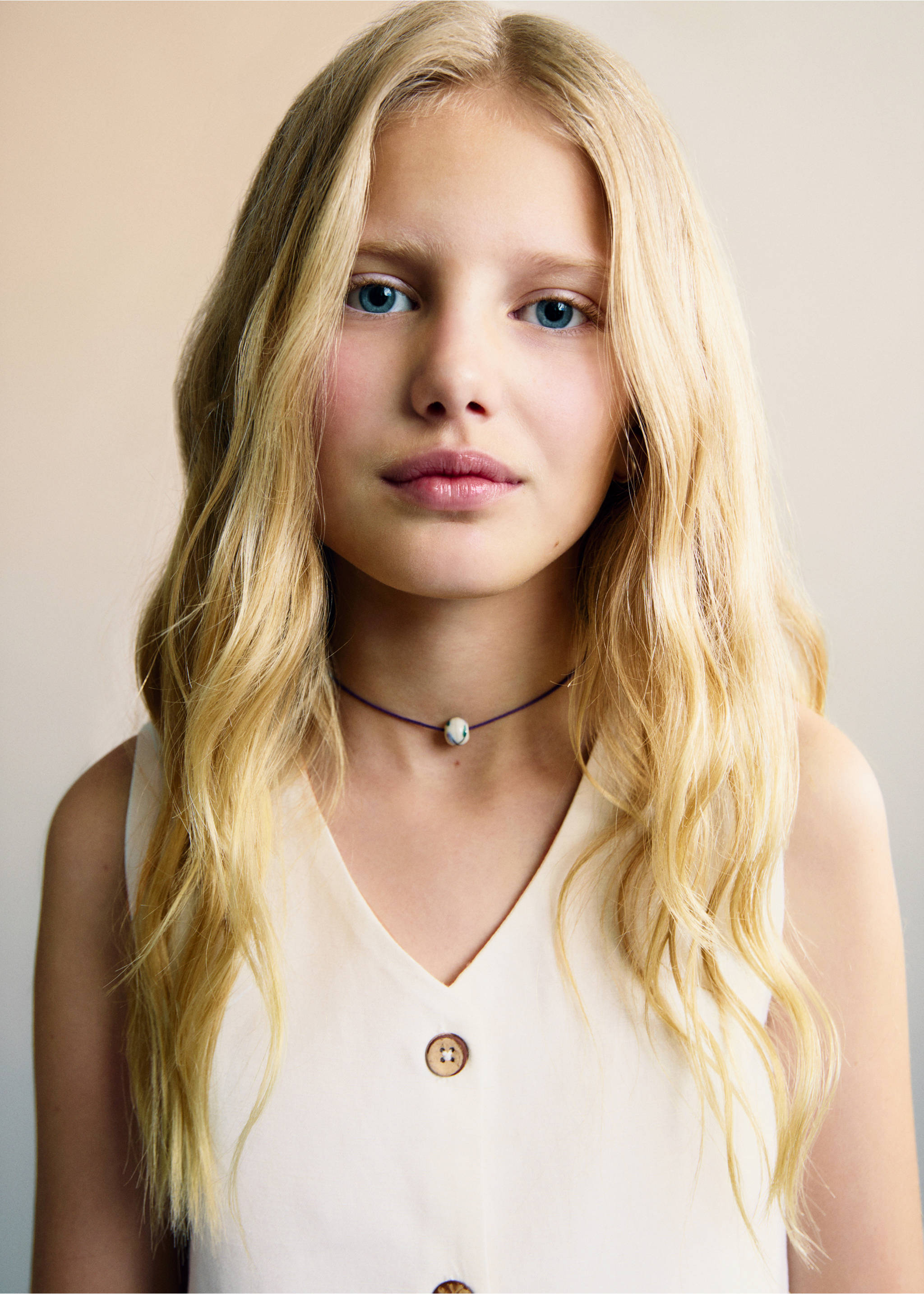 Mixed bead necklace - Details of the article 6, Lilac. Ref: 87014795-00.