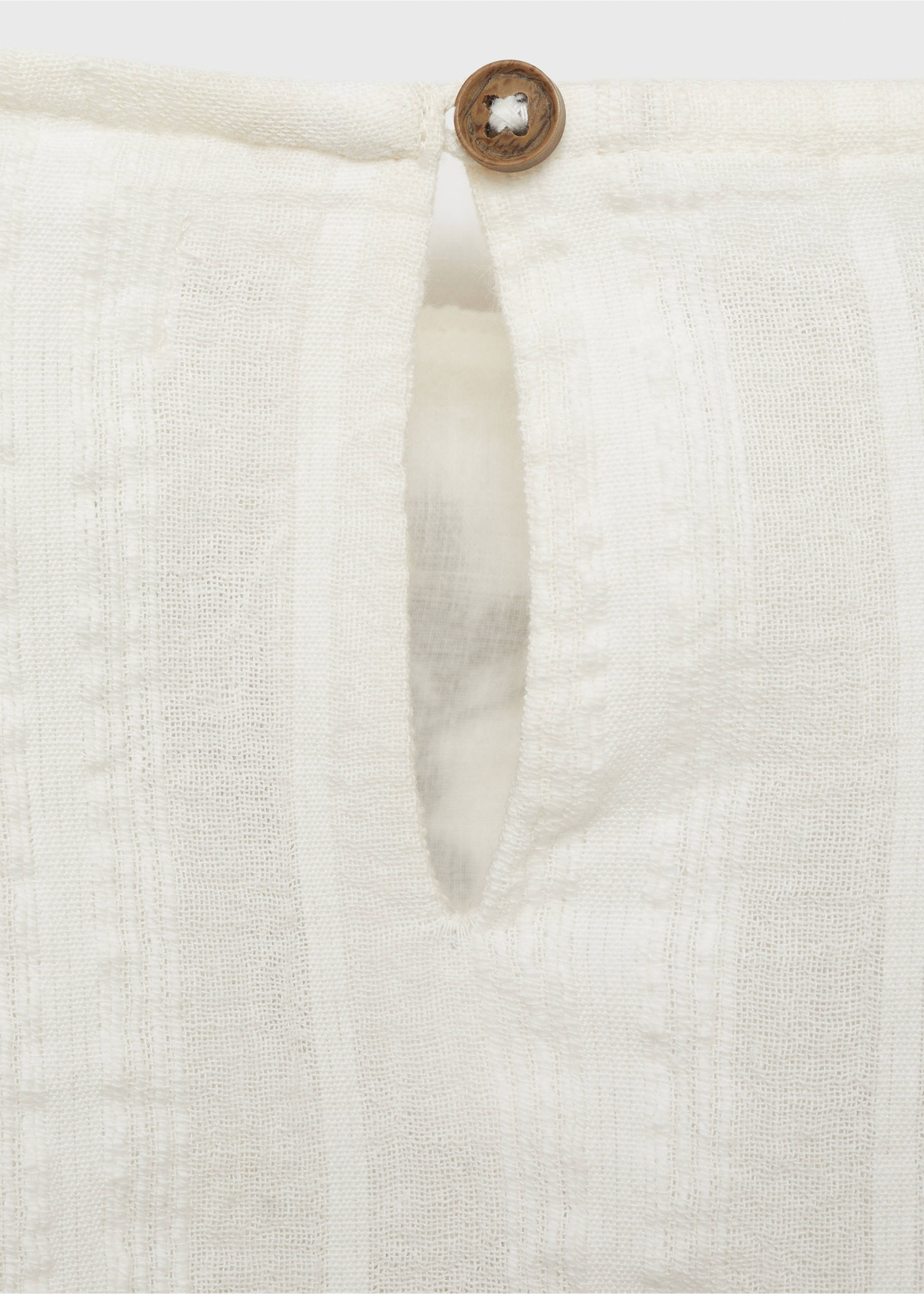 Embroidered details blouse - Details of the article 0, White. Ref: 87014797-00.
