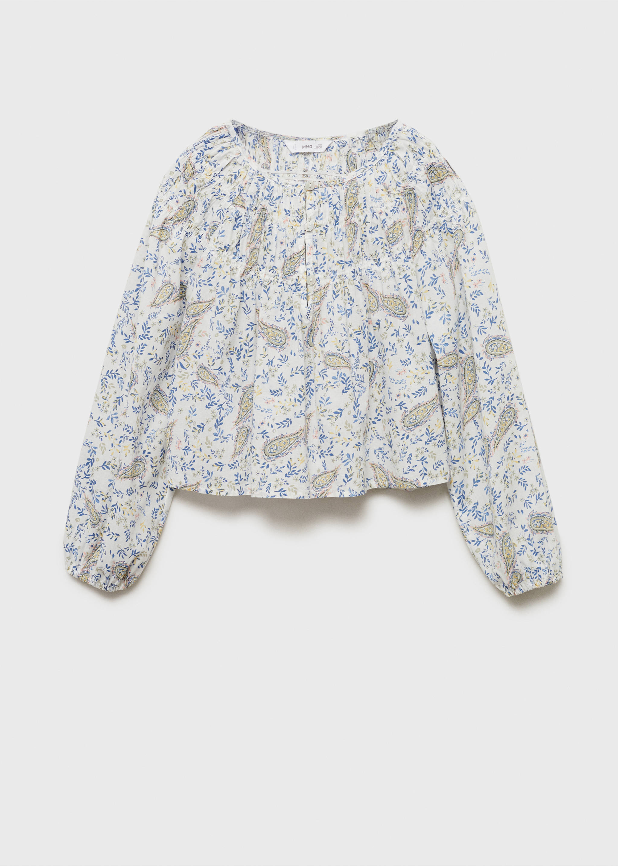Paisley print blouse - Article without model, White. Ref: 87014798-00.