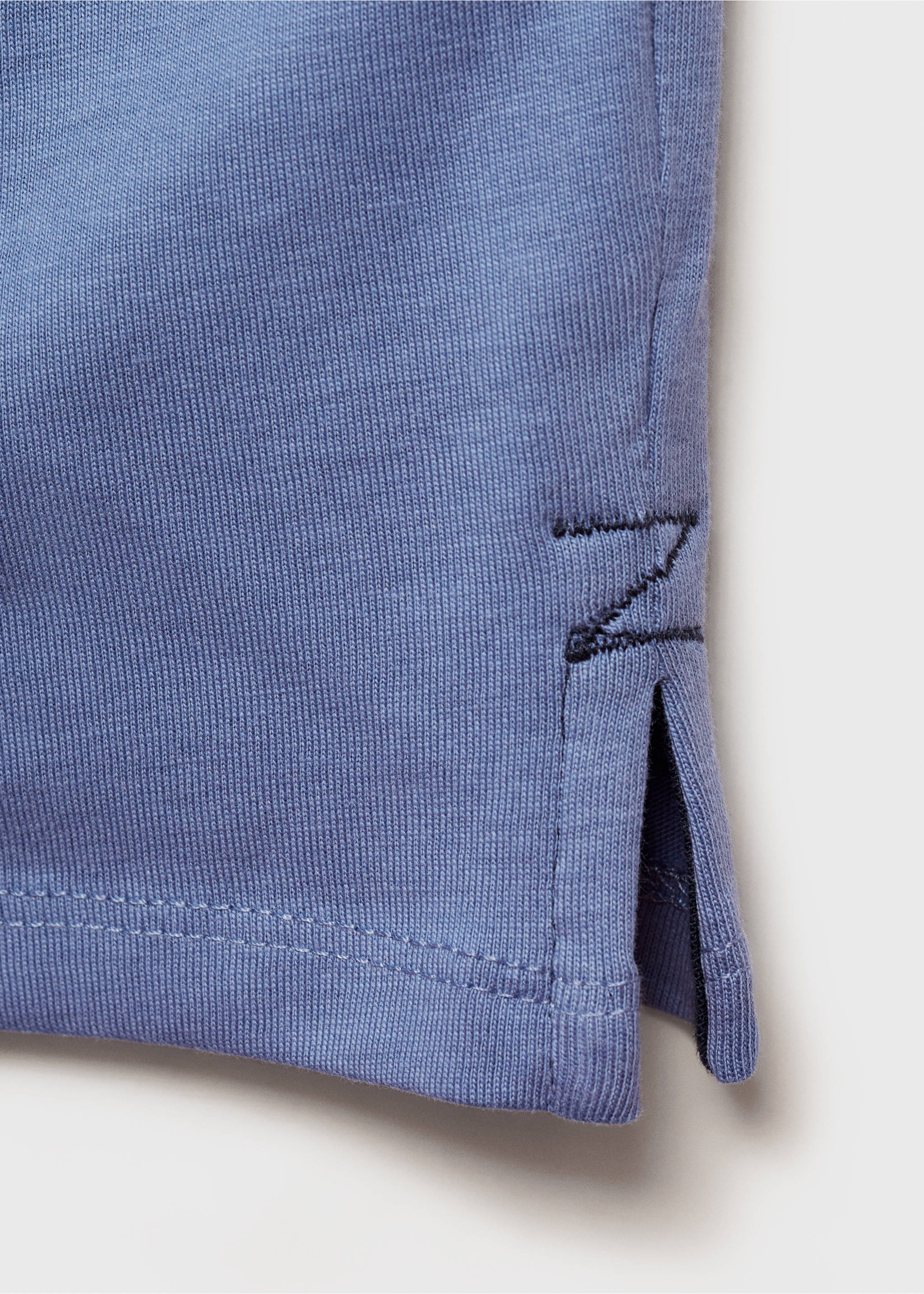 Cotton t-shirt with printed drawing - Details of the article 0, Blue. Ref: 87014803-00.
