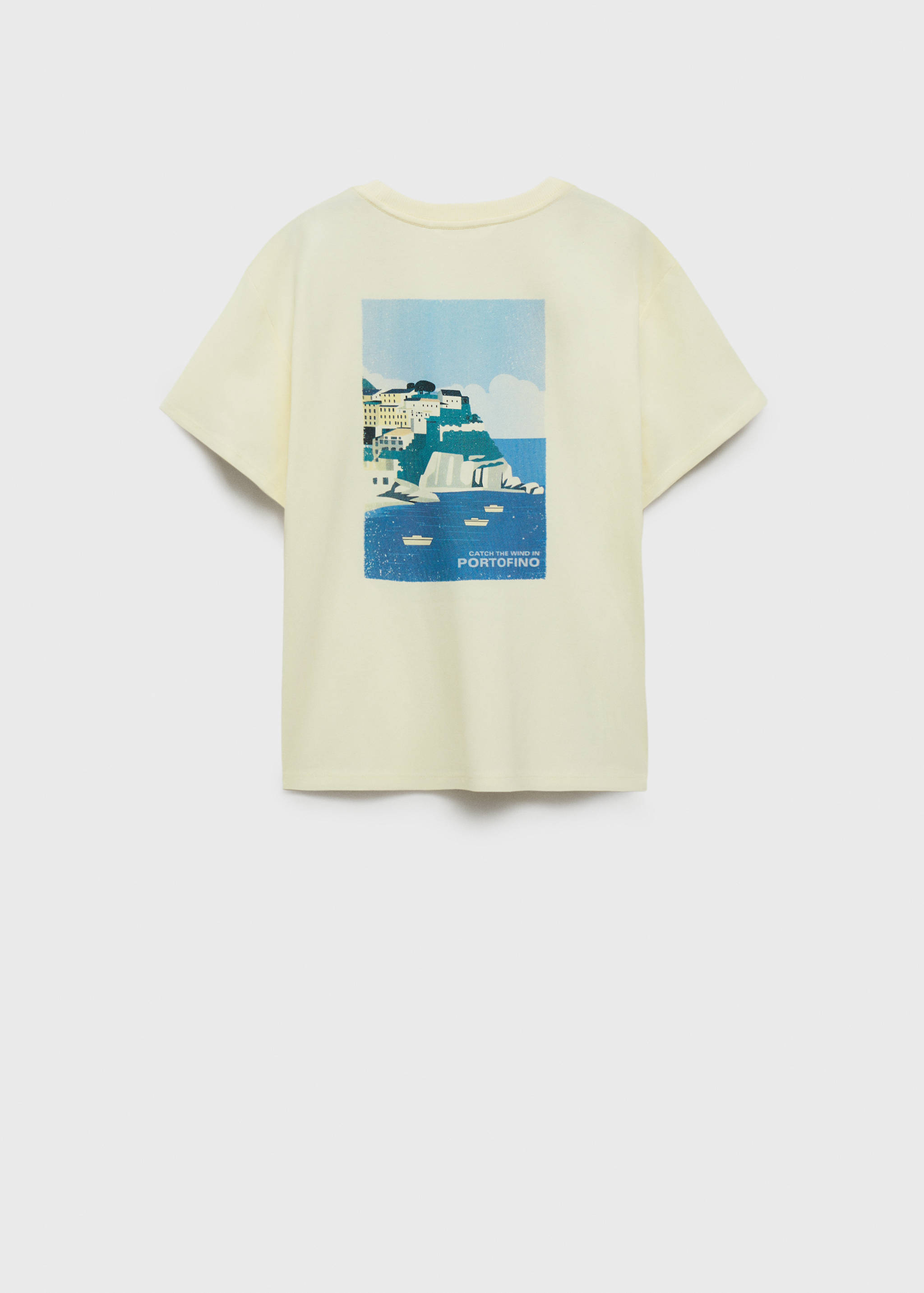 Camiseta algodón estampado dibujo - Reverso del artículo