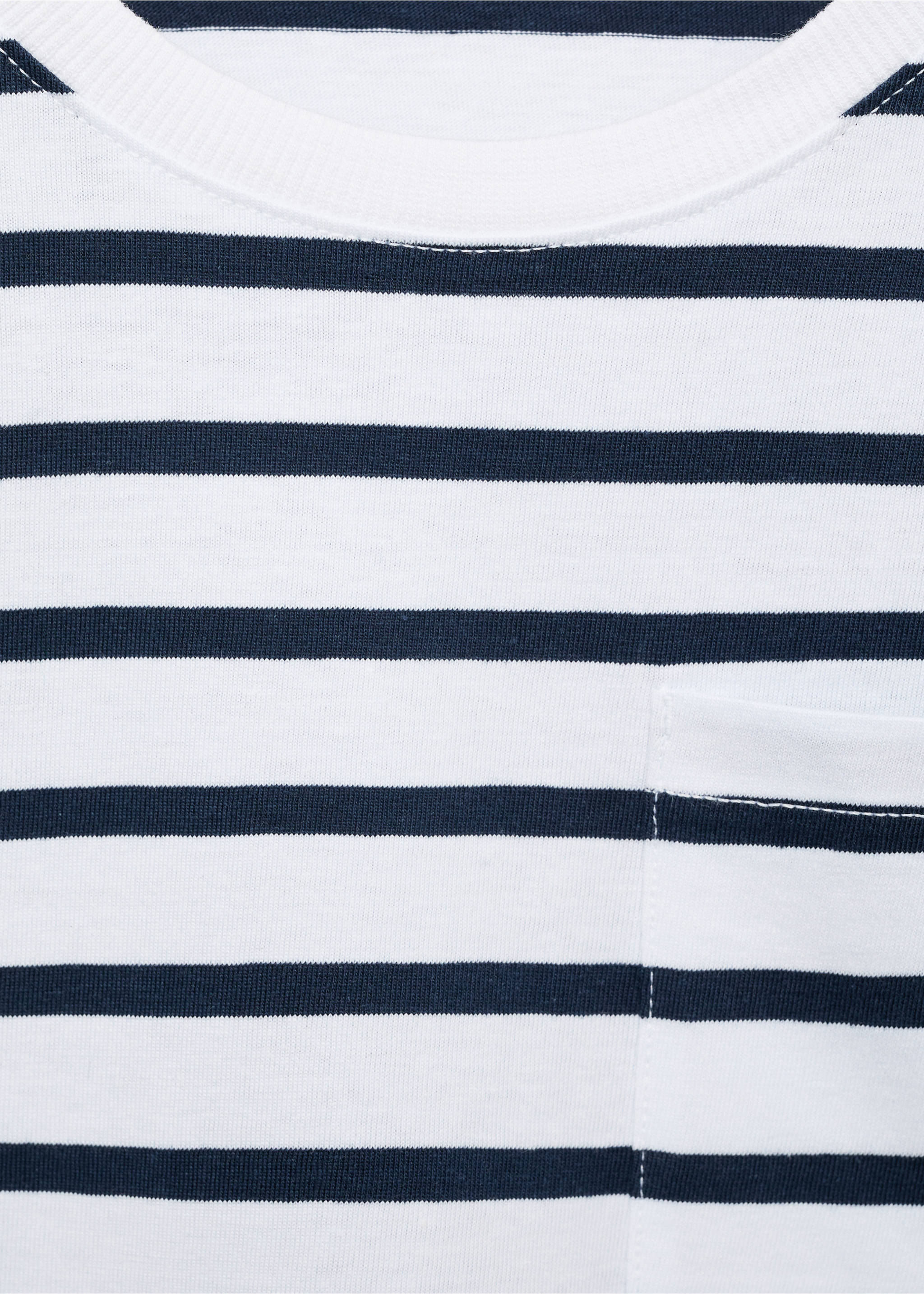 Gestreiftes Baumwoll-Shirt - Detail des Artikels 8, Cremeweiß. Ref: 87014806-00.