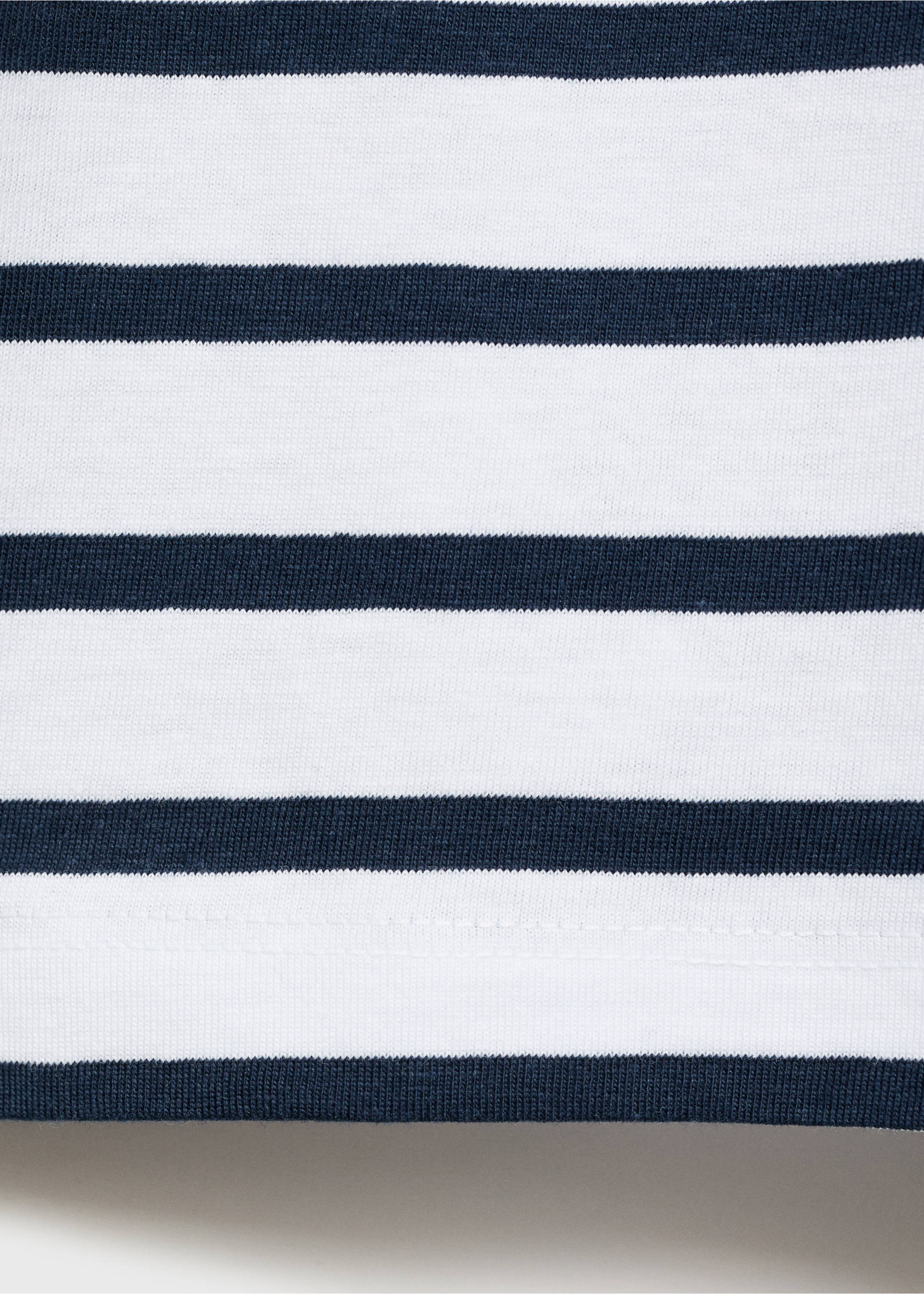 Gestreiftes Baumwoll-Shirt - Detail des Artikels 0, Cremeweiß. Ref: 87014806-00.