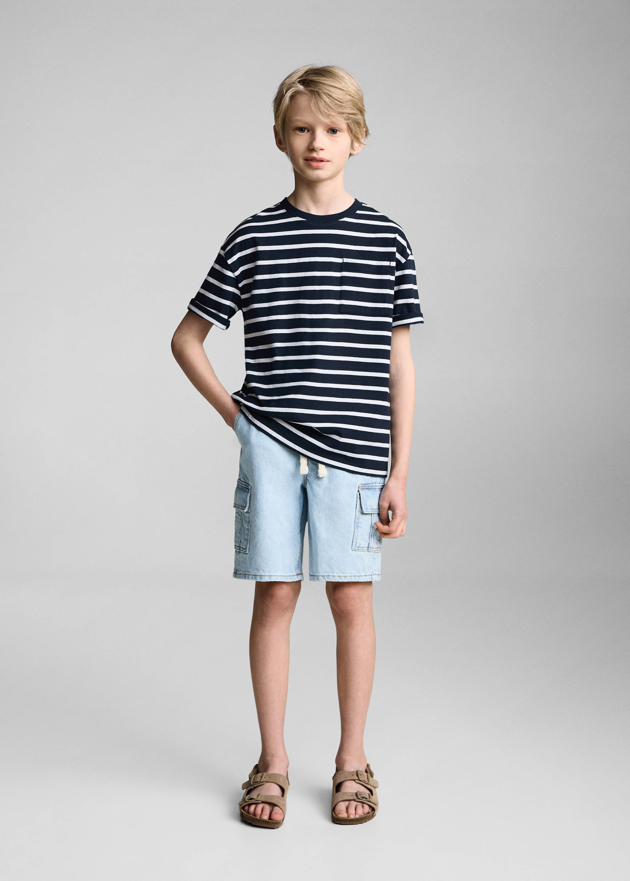 Gestreiftes Baumwoll-Shirt - Allgemeine Ansicht