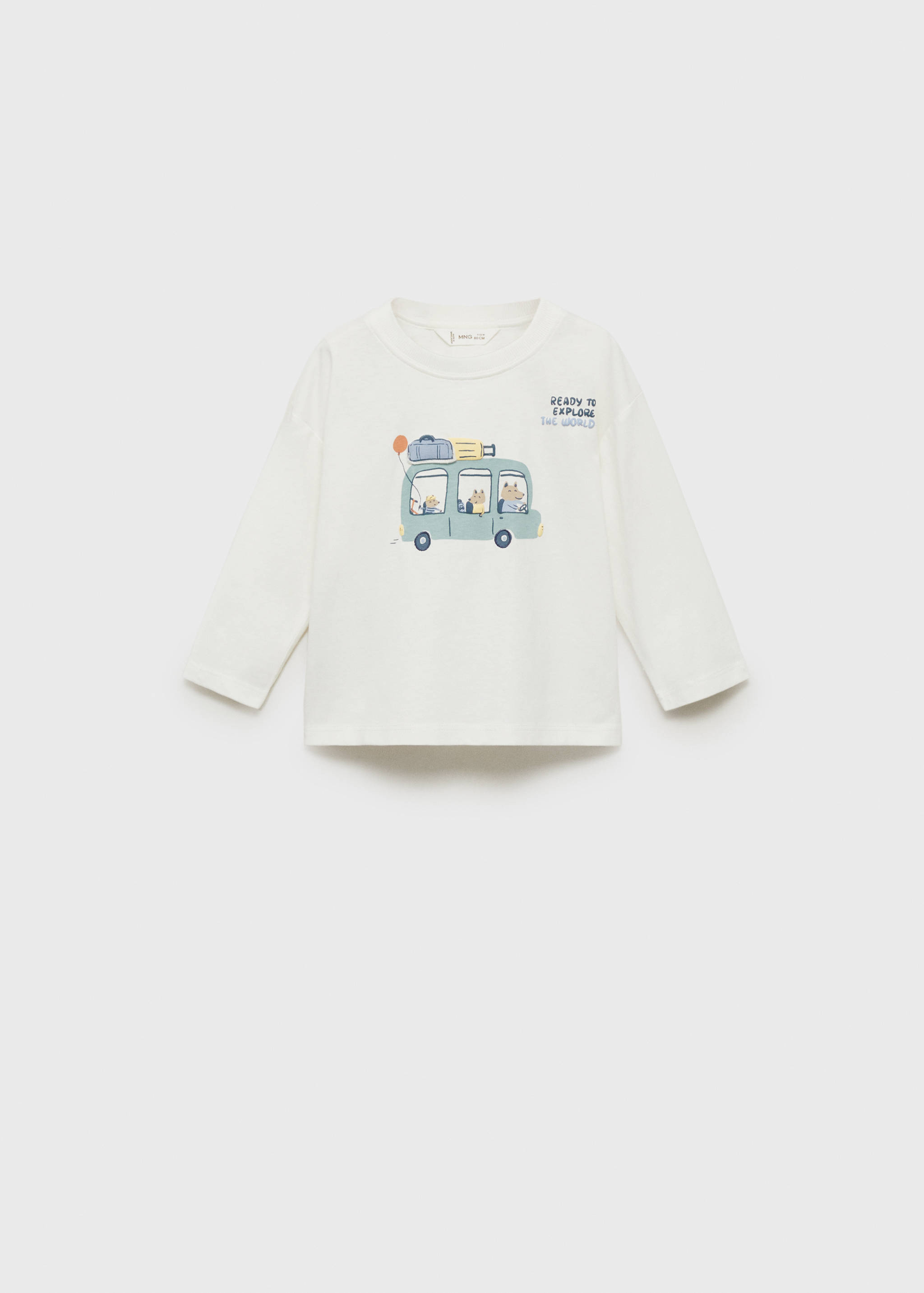 Mönstrad t-shirt i bomull - Artikel utan modell