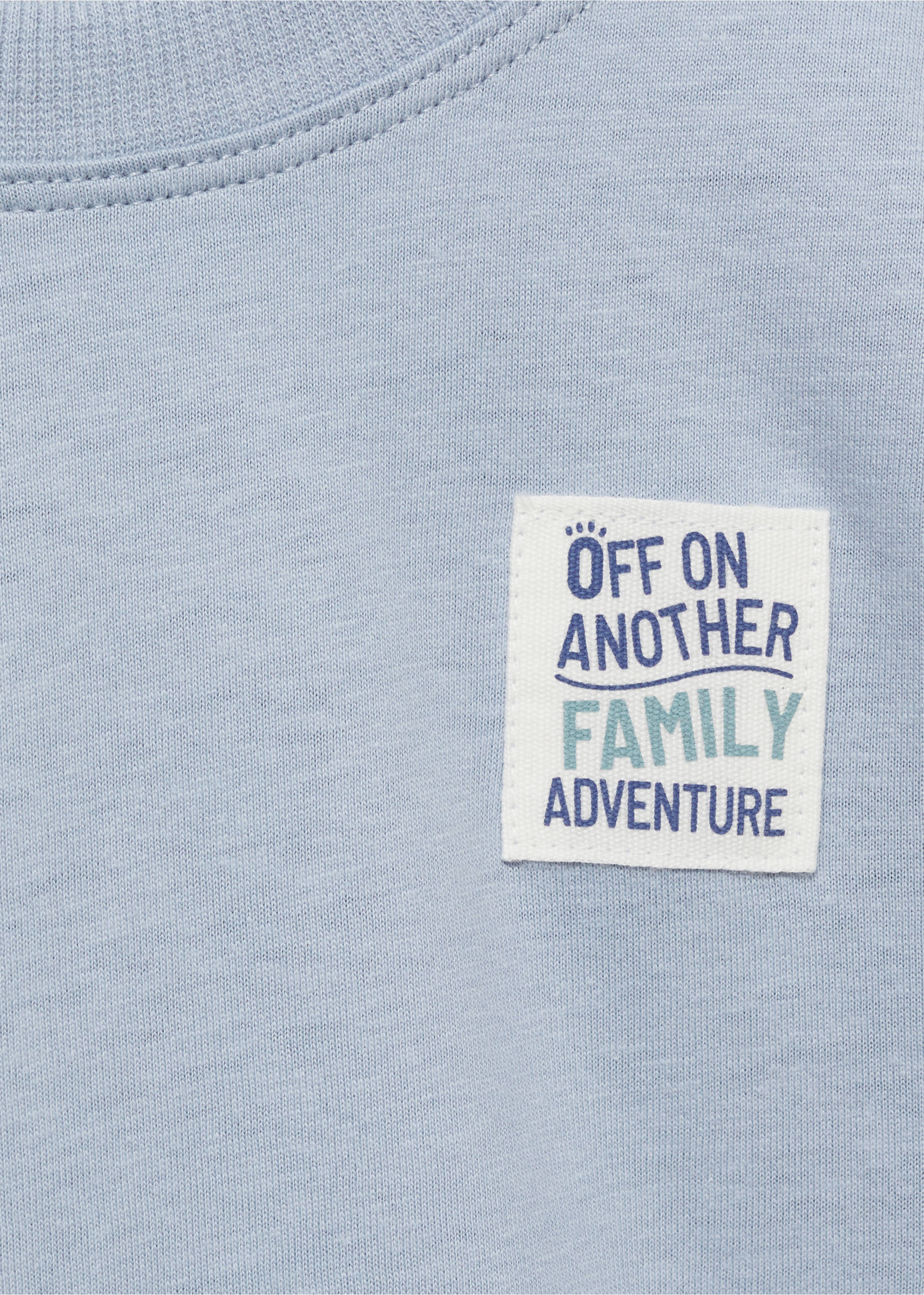 Cotton printed T-shirt - Details of the article 8, Sky Blue. Ref: 87014809-00.