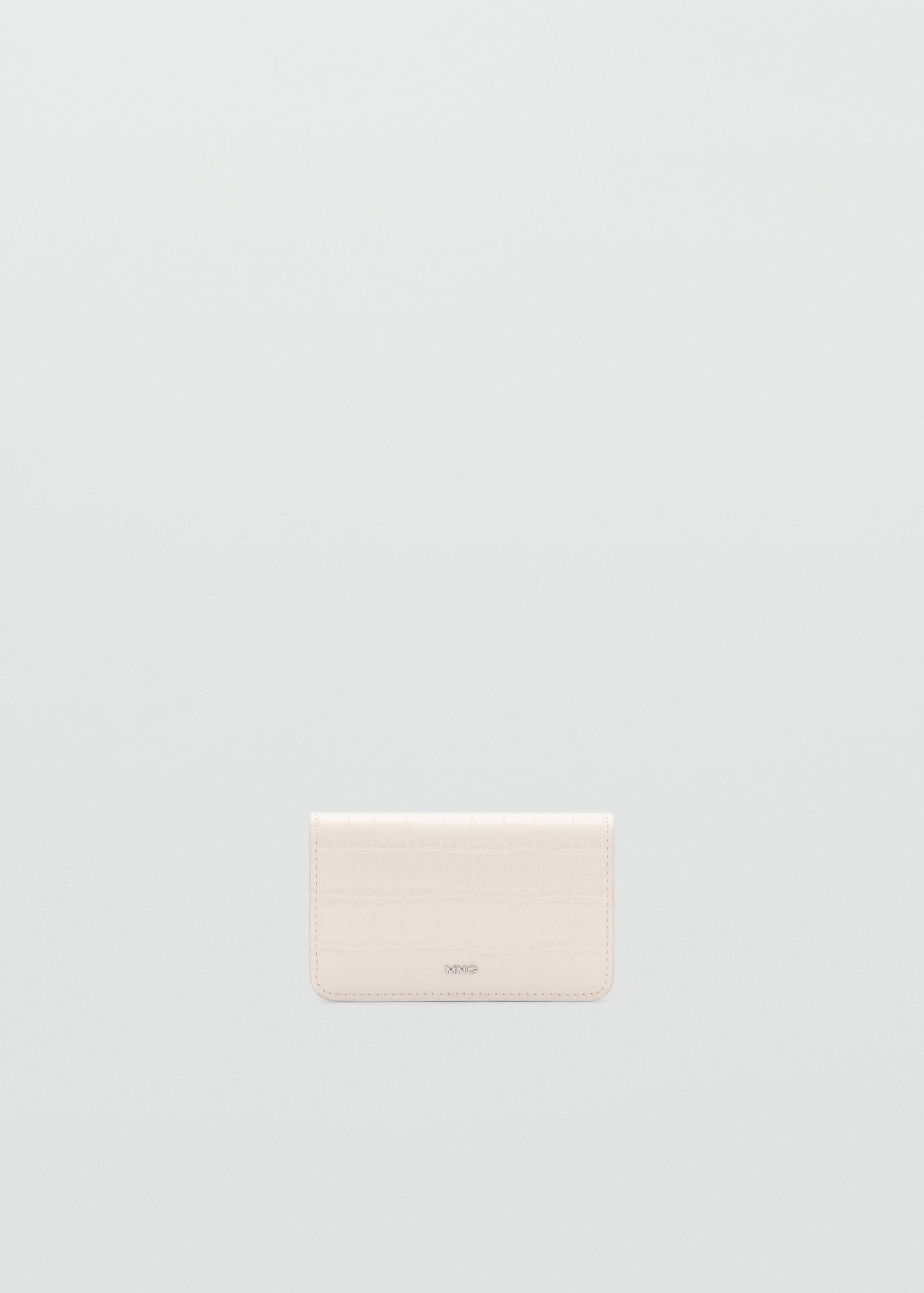 Croco faux-leather wallet with flap - Article without model