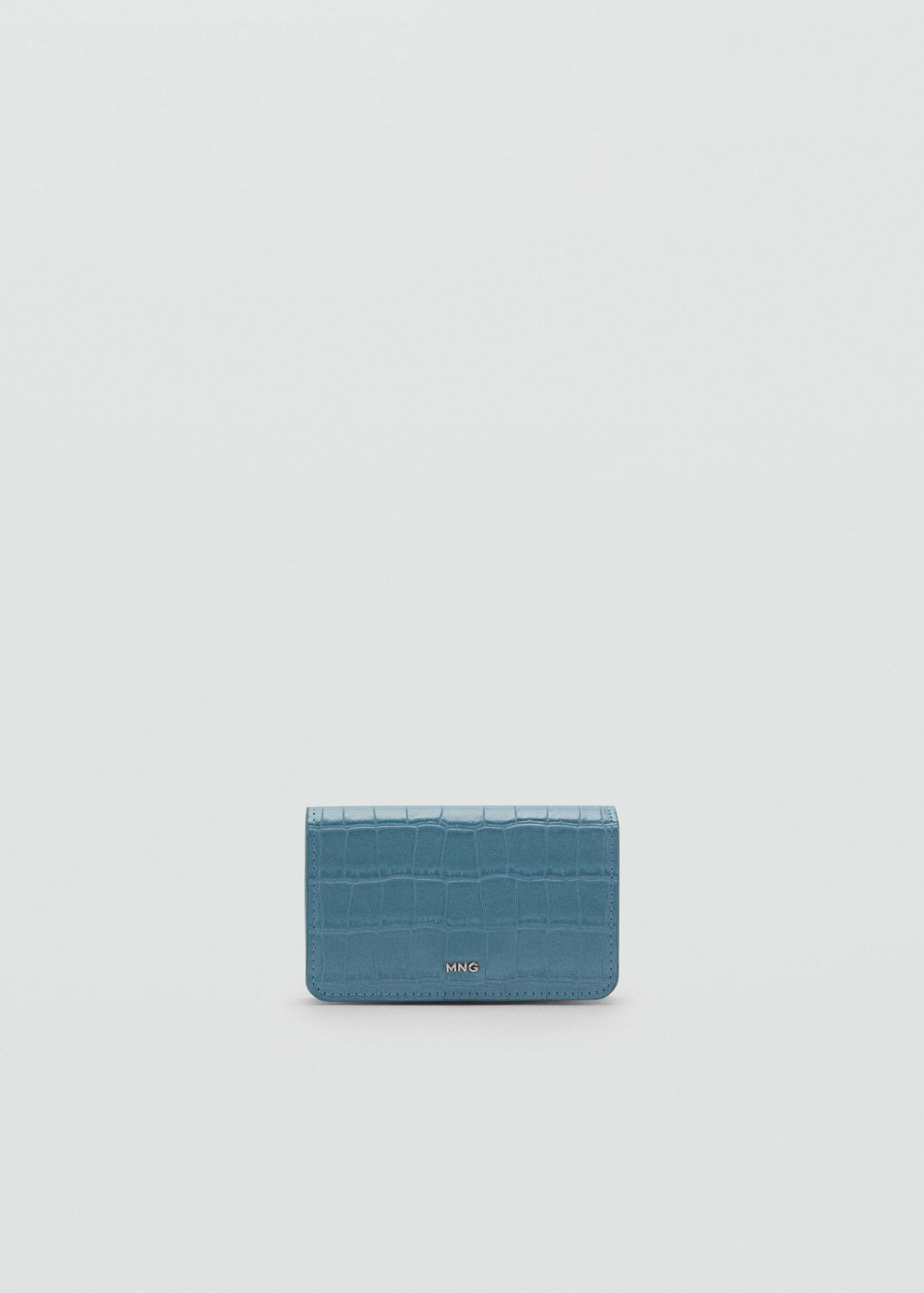 Croco faux-leather wallet with flap - Article without model