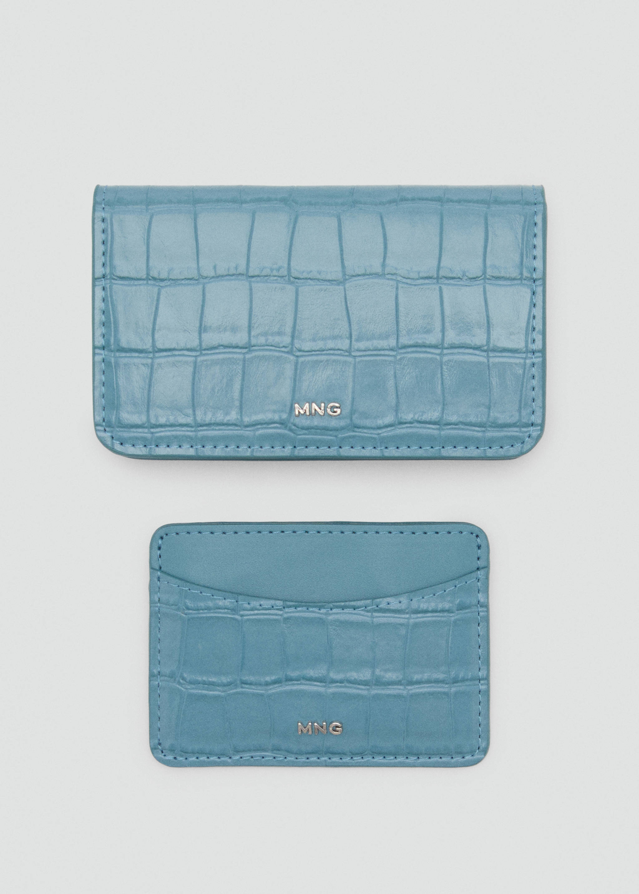 Croco faux-leather wallet with flap - Details of the article 2