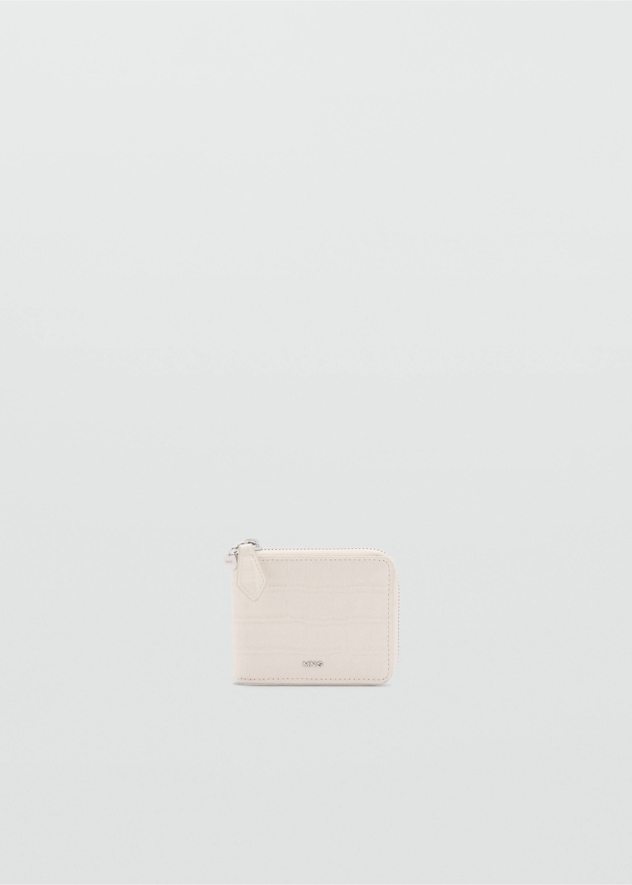 Croco faux-leather mini wallet - Article without model, Off White. Ref: 87014811-00.
