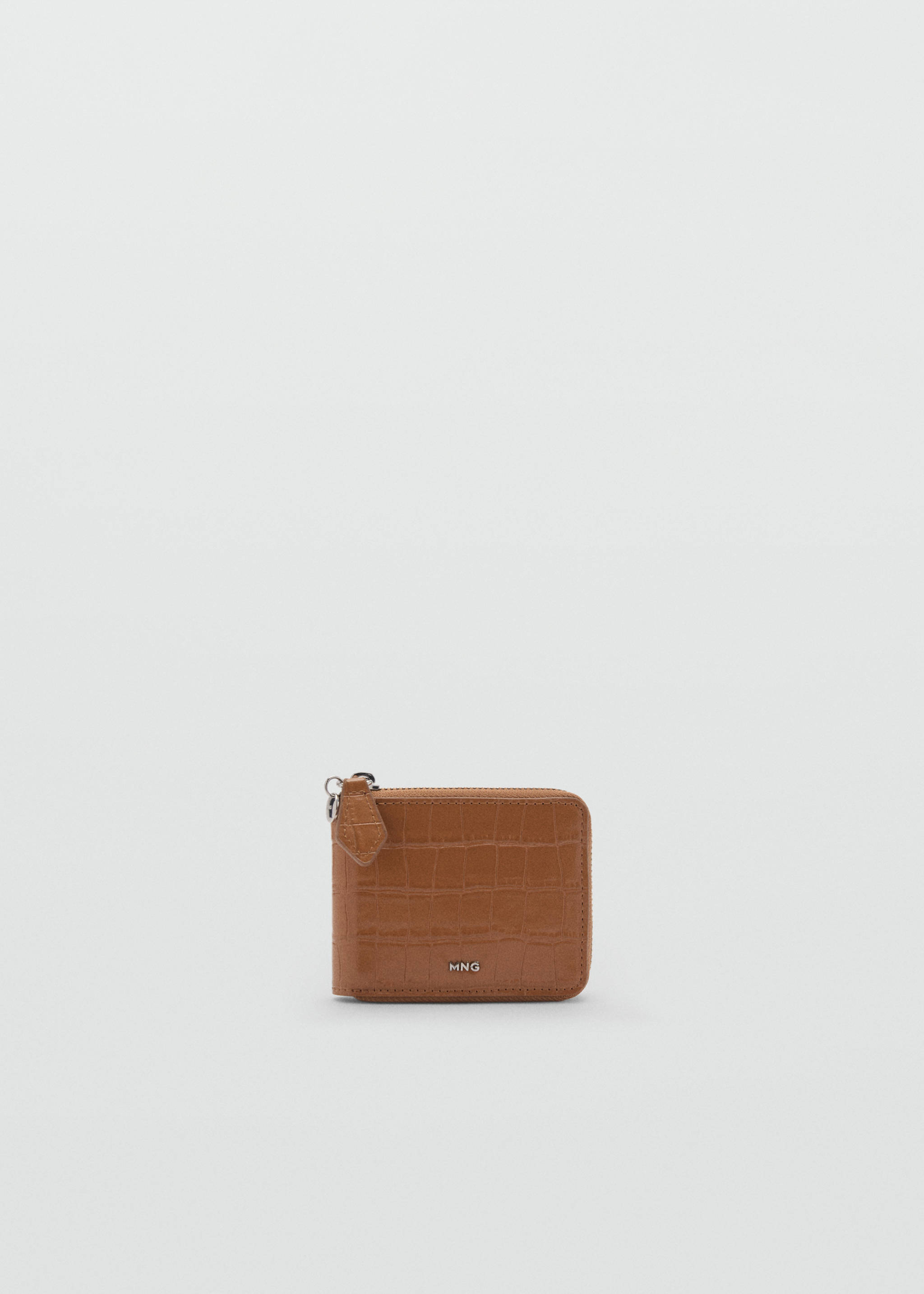 Croco faux-leather mini wallet - Article without model