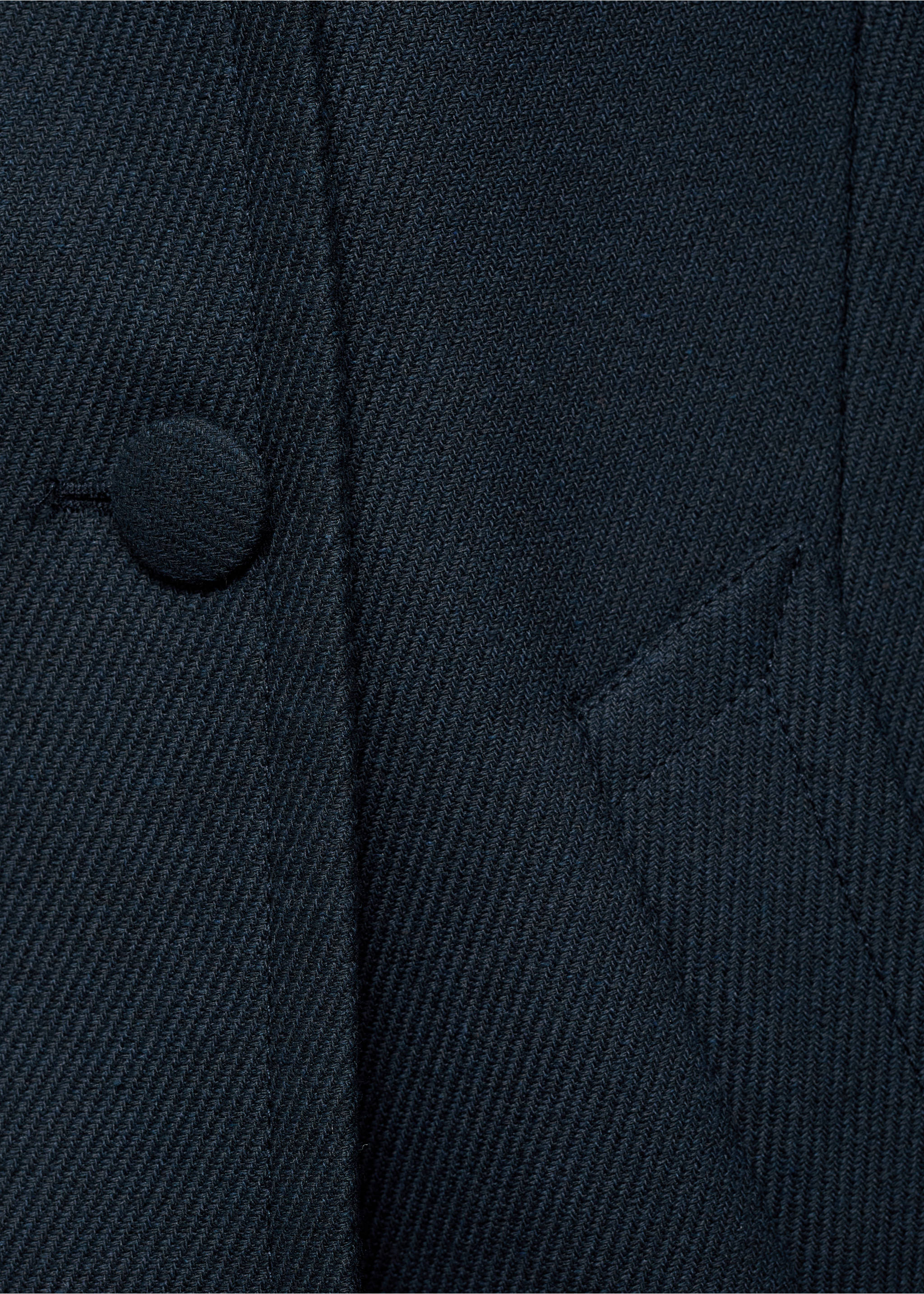 Double-breasted lapels coat - Details of the article 8, Dark Navy. Ref: 87014812-00.