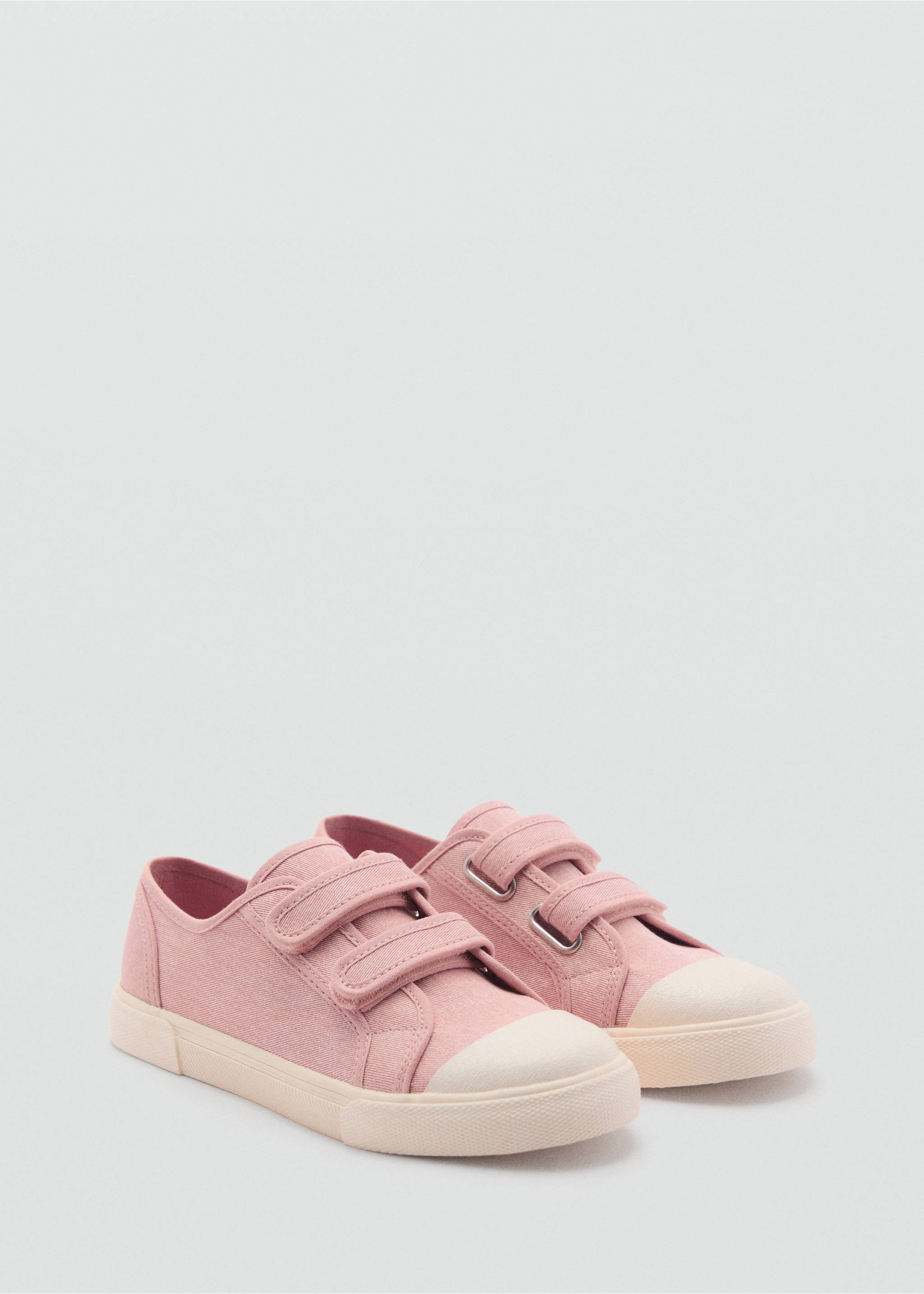 Velcro fastening straps sneakers - Medium plane, Pastel Pink. Ref: 87015138-00.