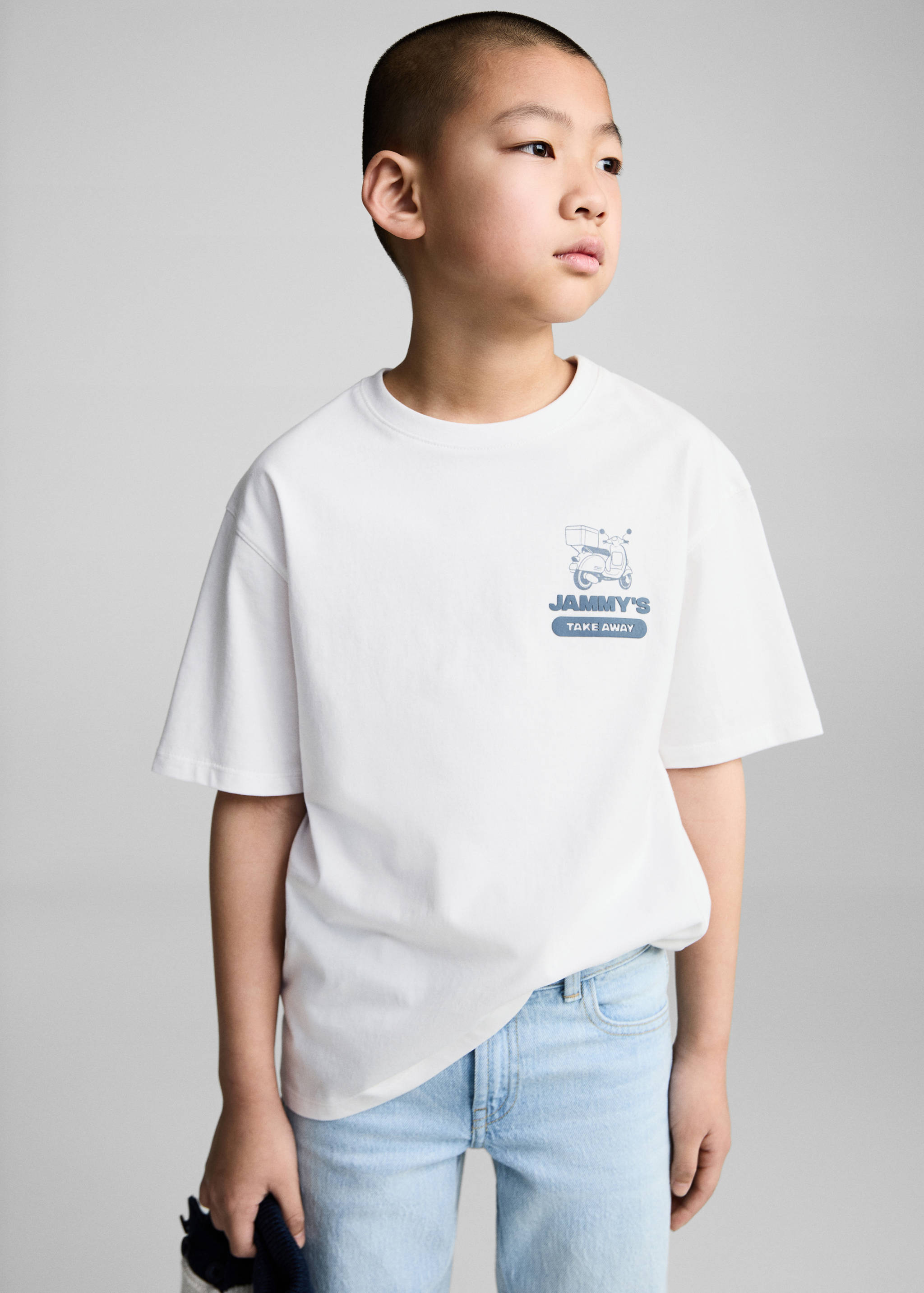 Short-sleeved cotton t-shirt - Medium plane